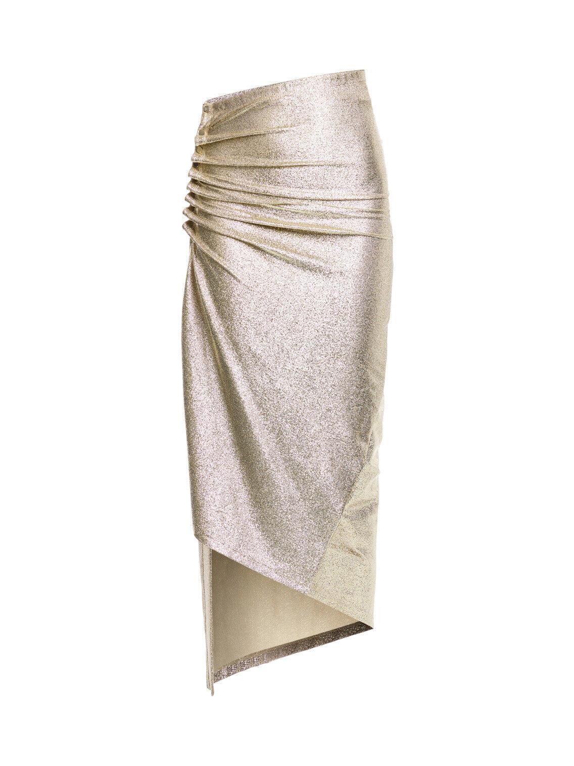 Gold Drape Midi Skirt