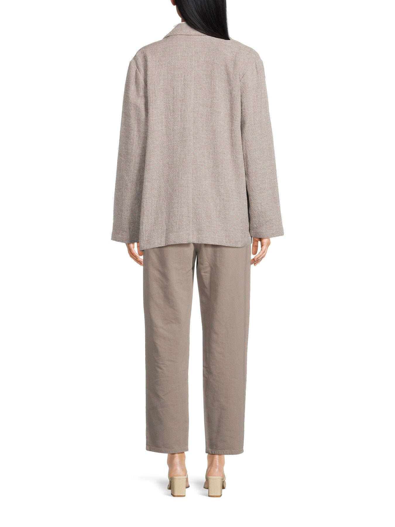 Notch Collar Long Blazer