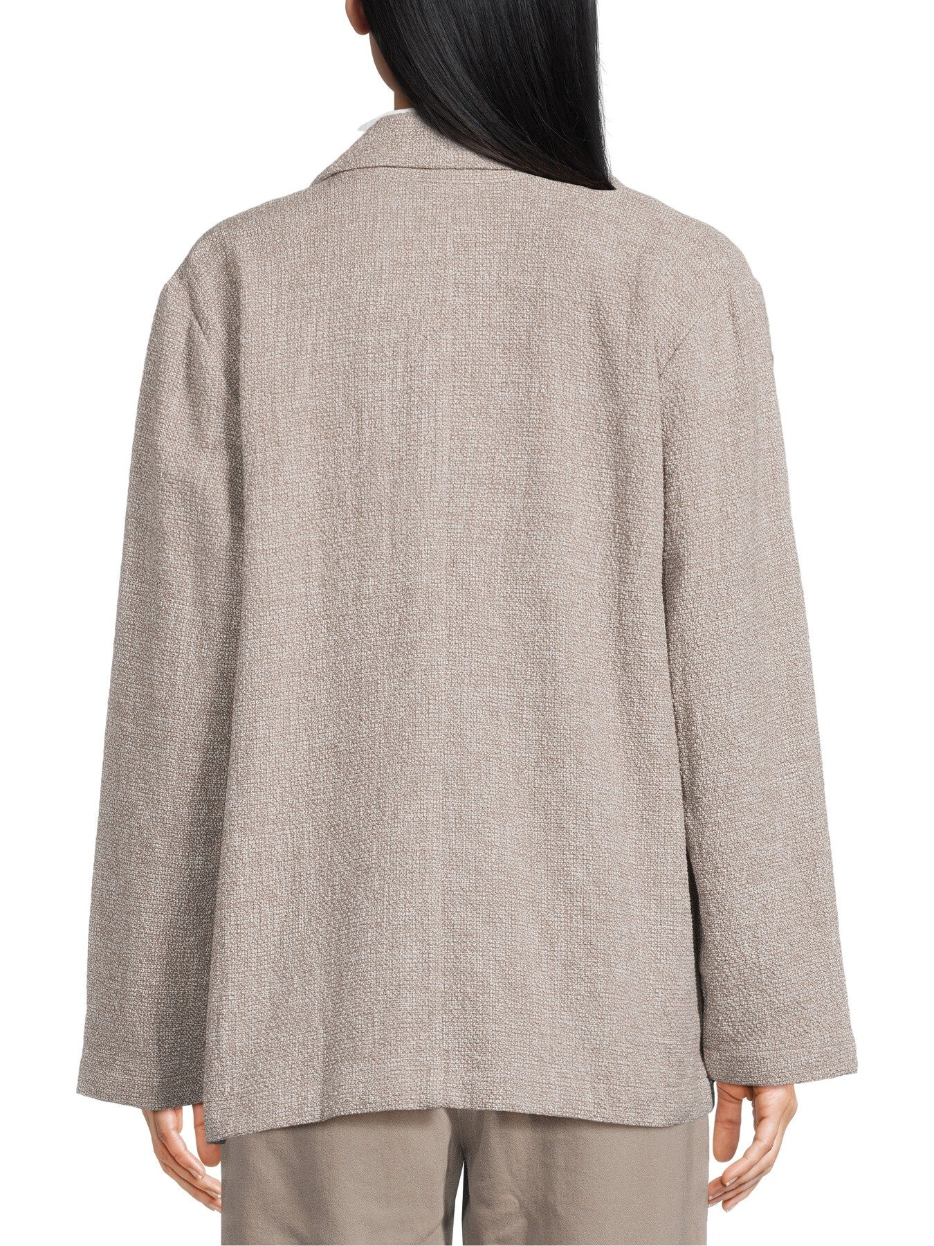 Notch Collar Long Blazer