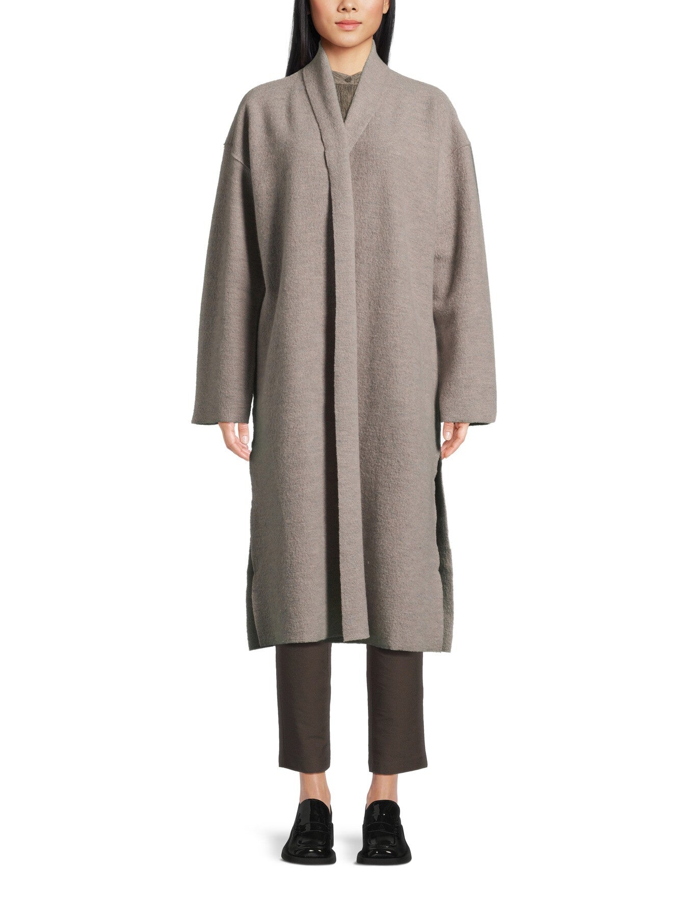High Collar Regenerative Wool Coat