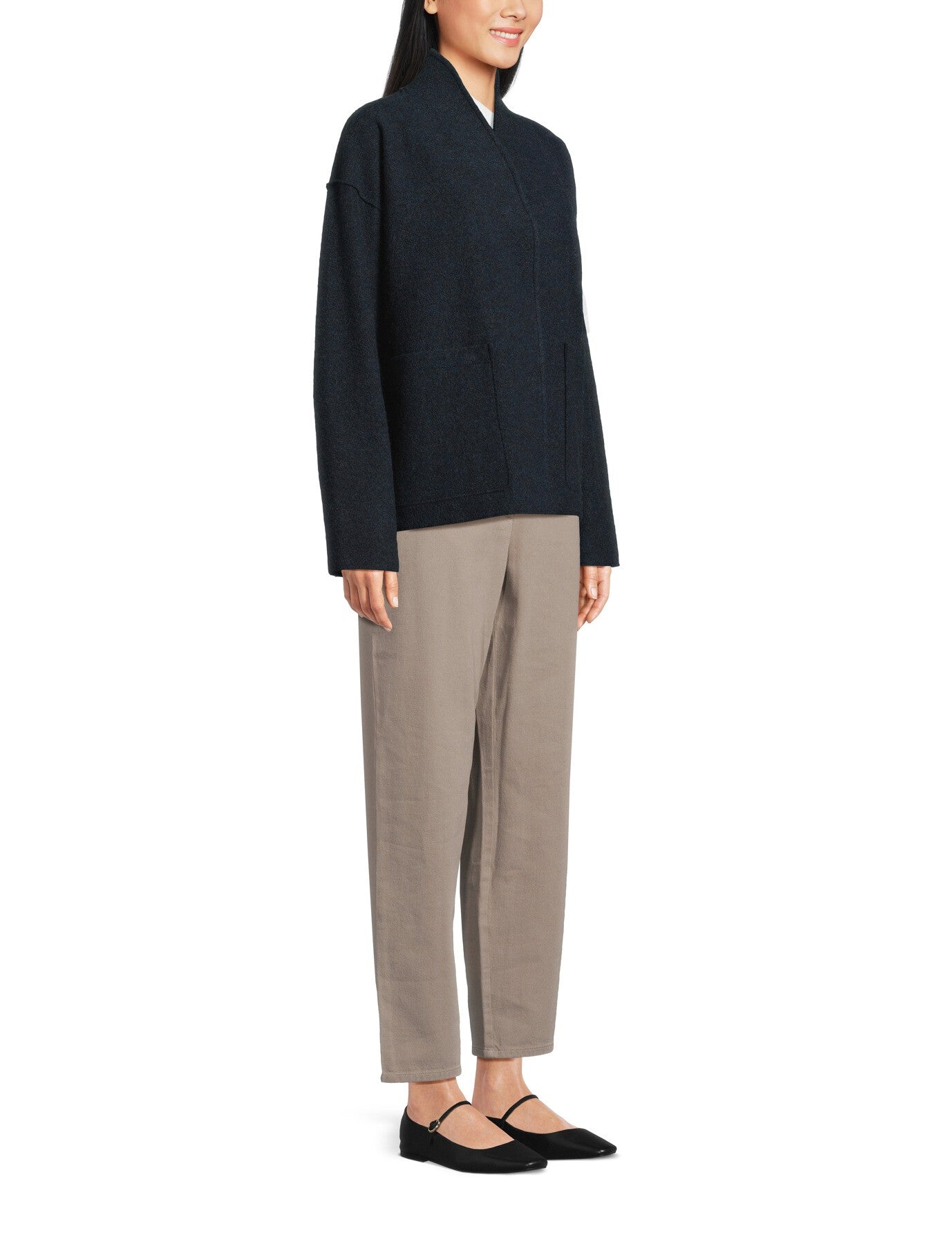 High Collar Jacket with Pockets