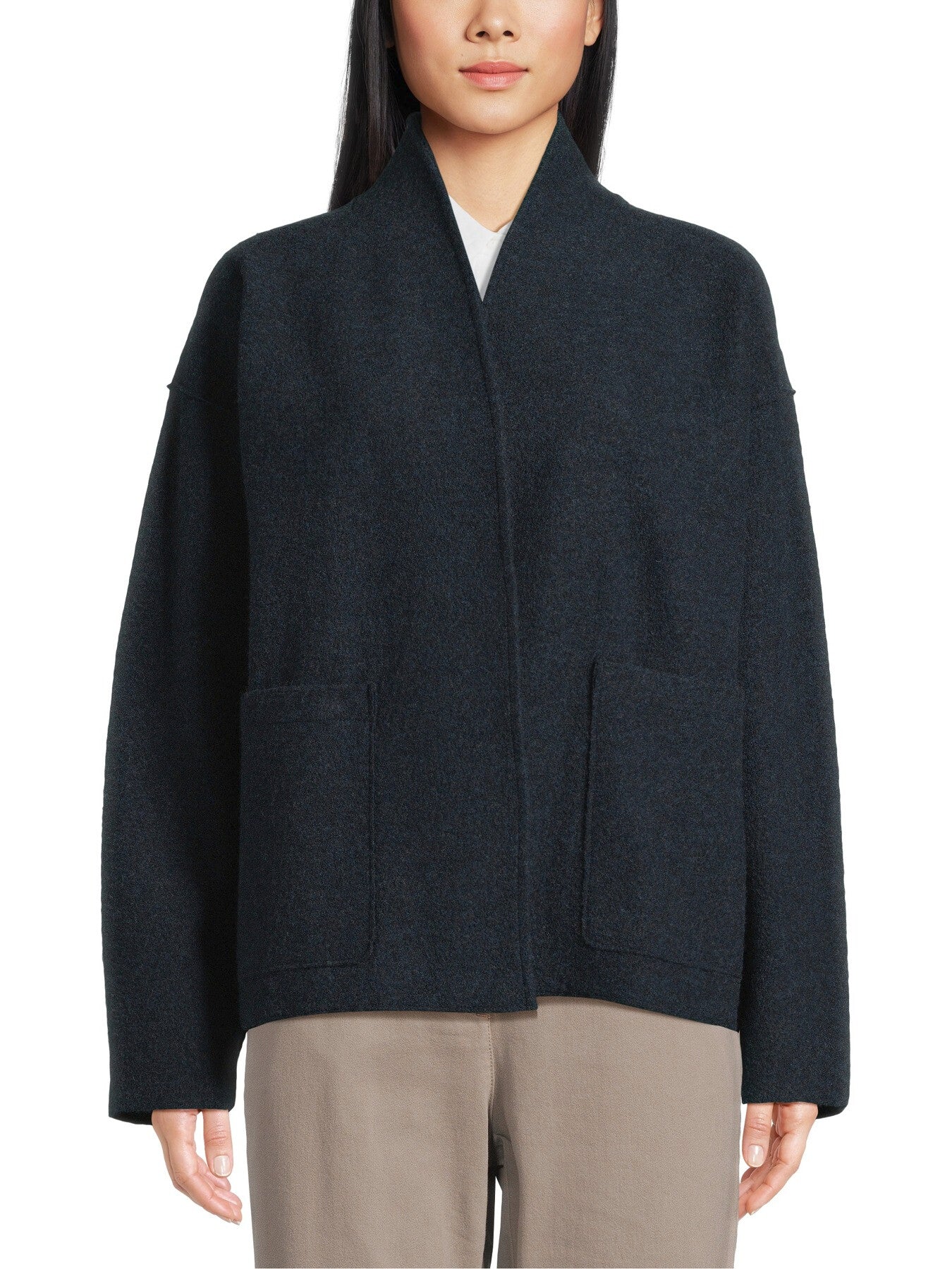 High Collar Jacket with Pockets