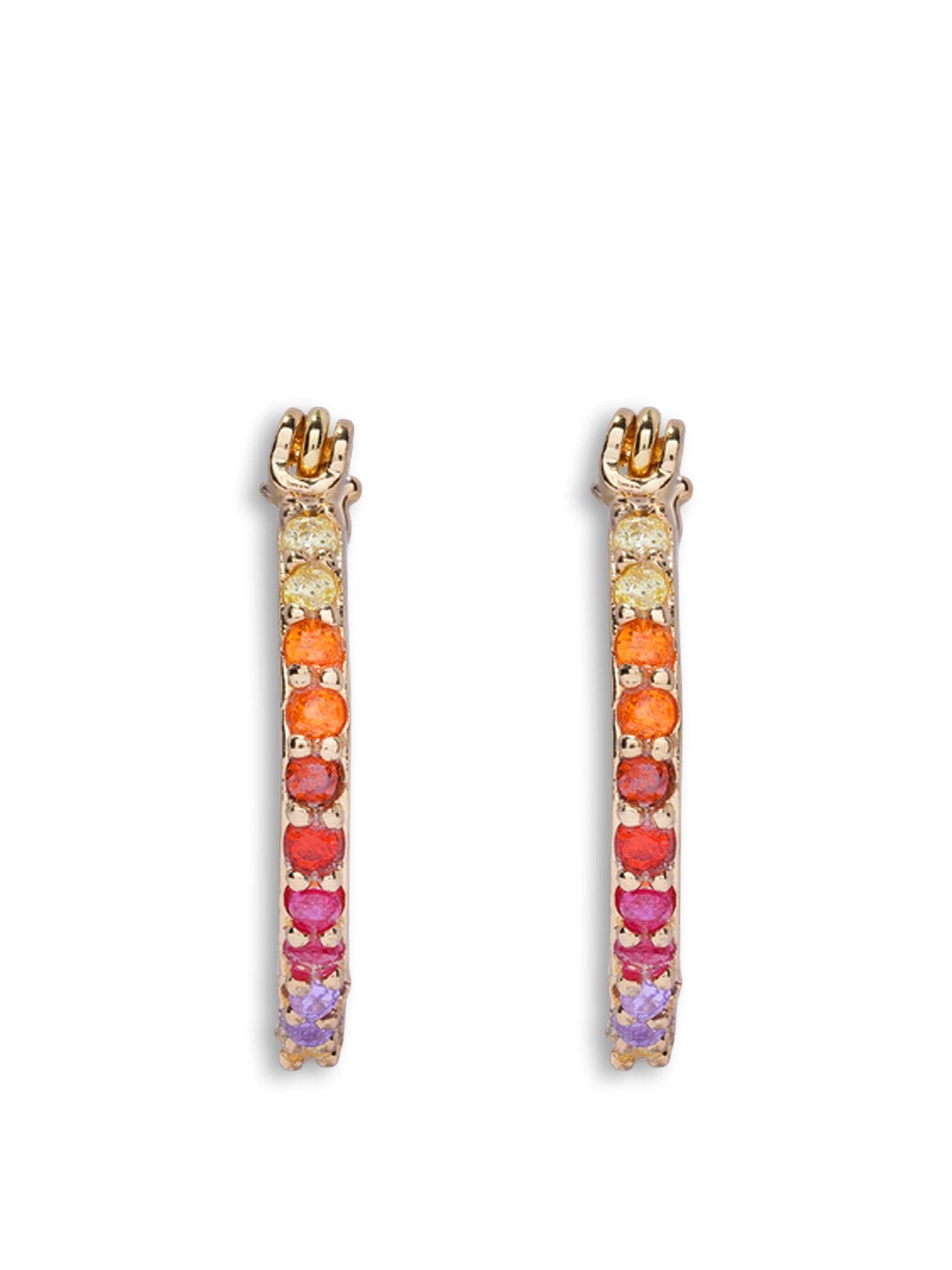 Mini Serena Rainbow Hoop Earrings