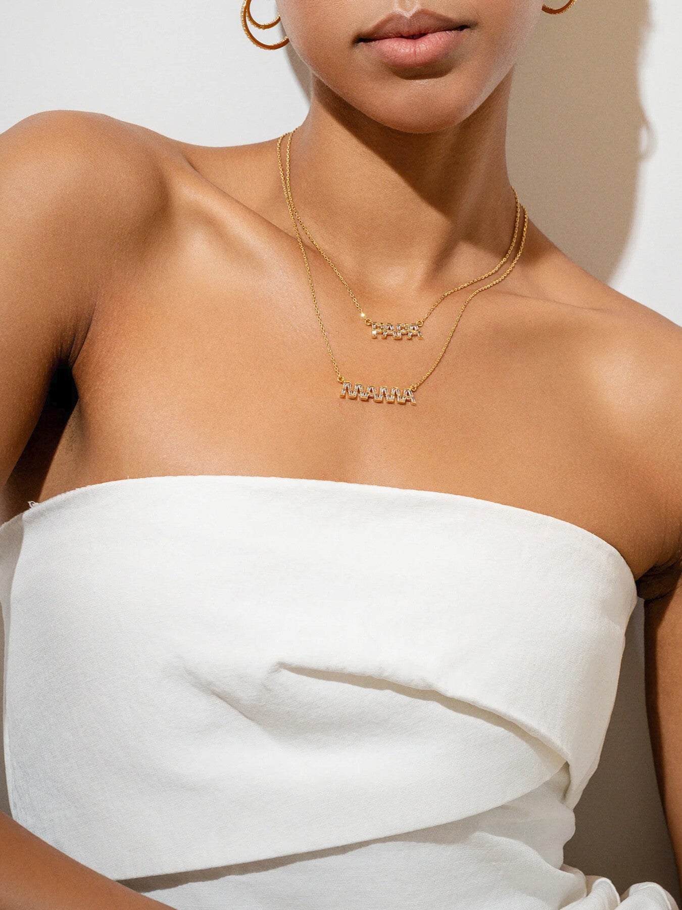MAMA Baguette Named Necklace