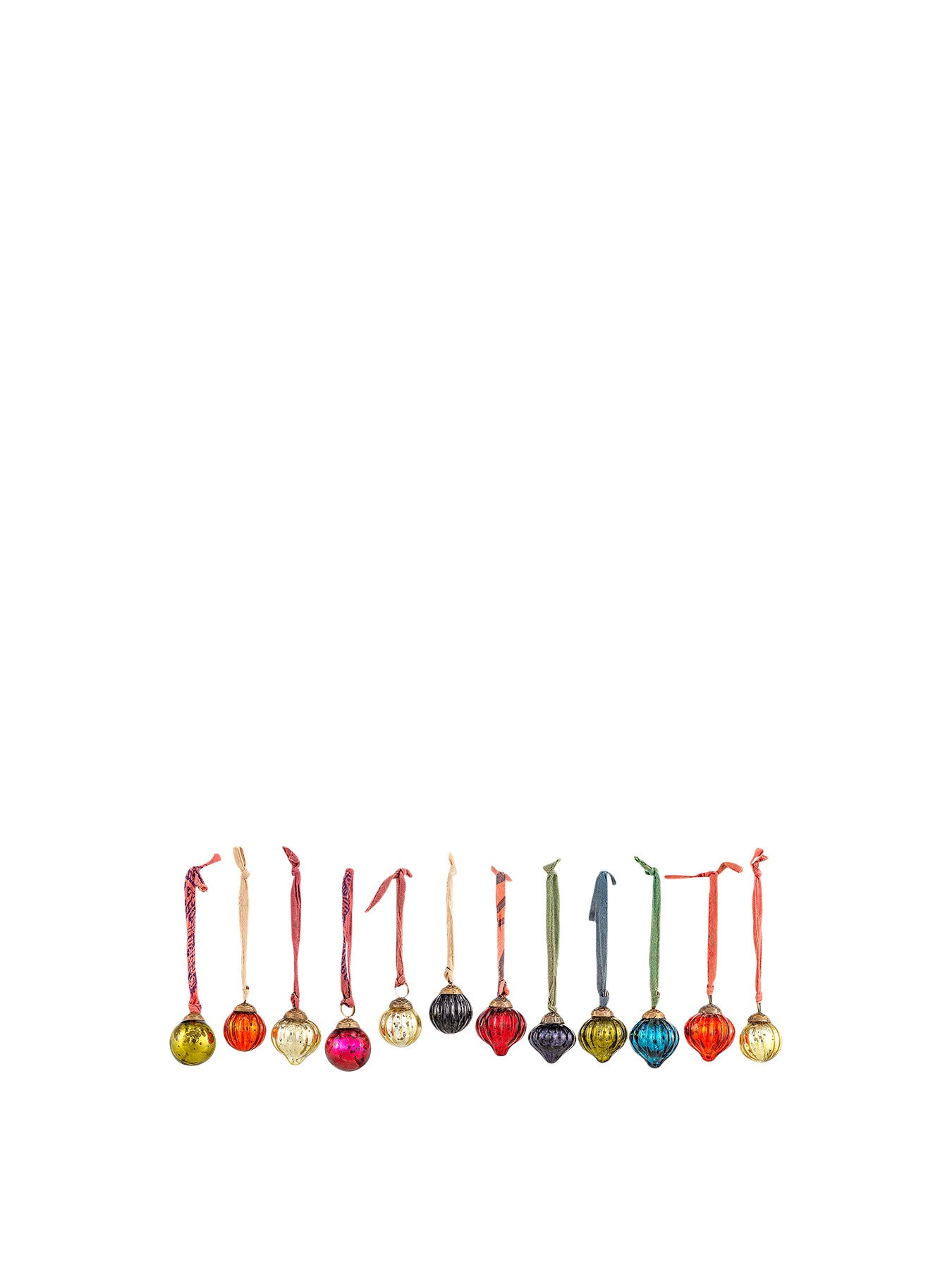 Dew Drop Baubles Mixed Antique Set of 12
