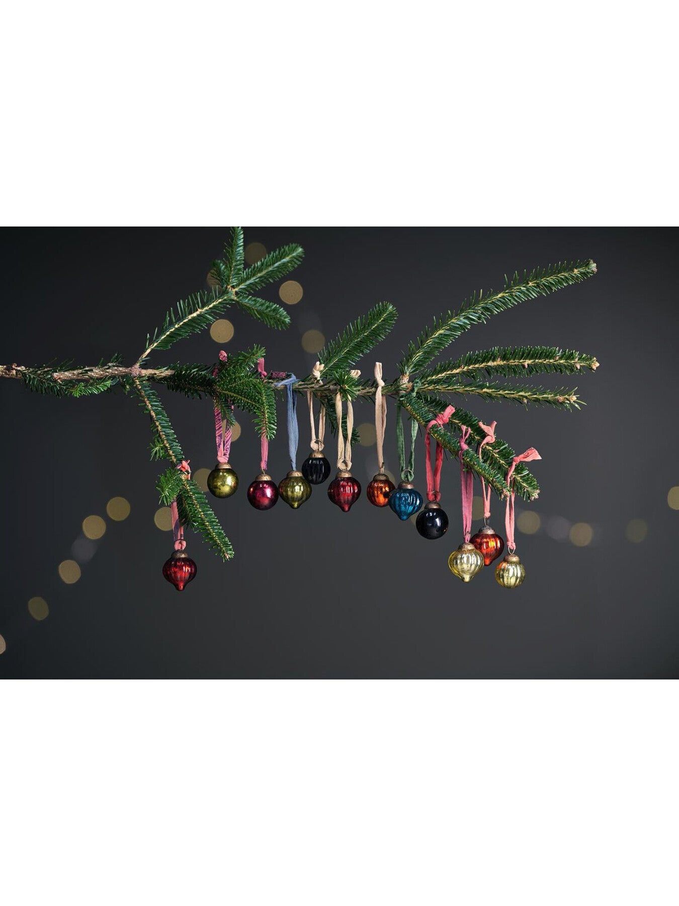 Dew Drop Baubles Mixed Antique Set of 12