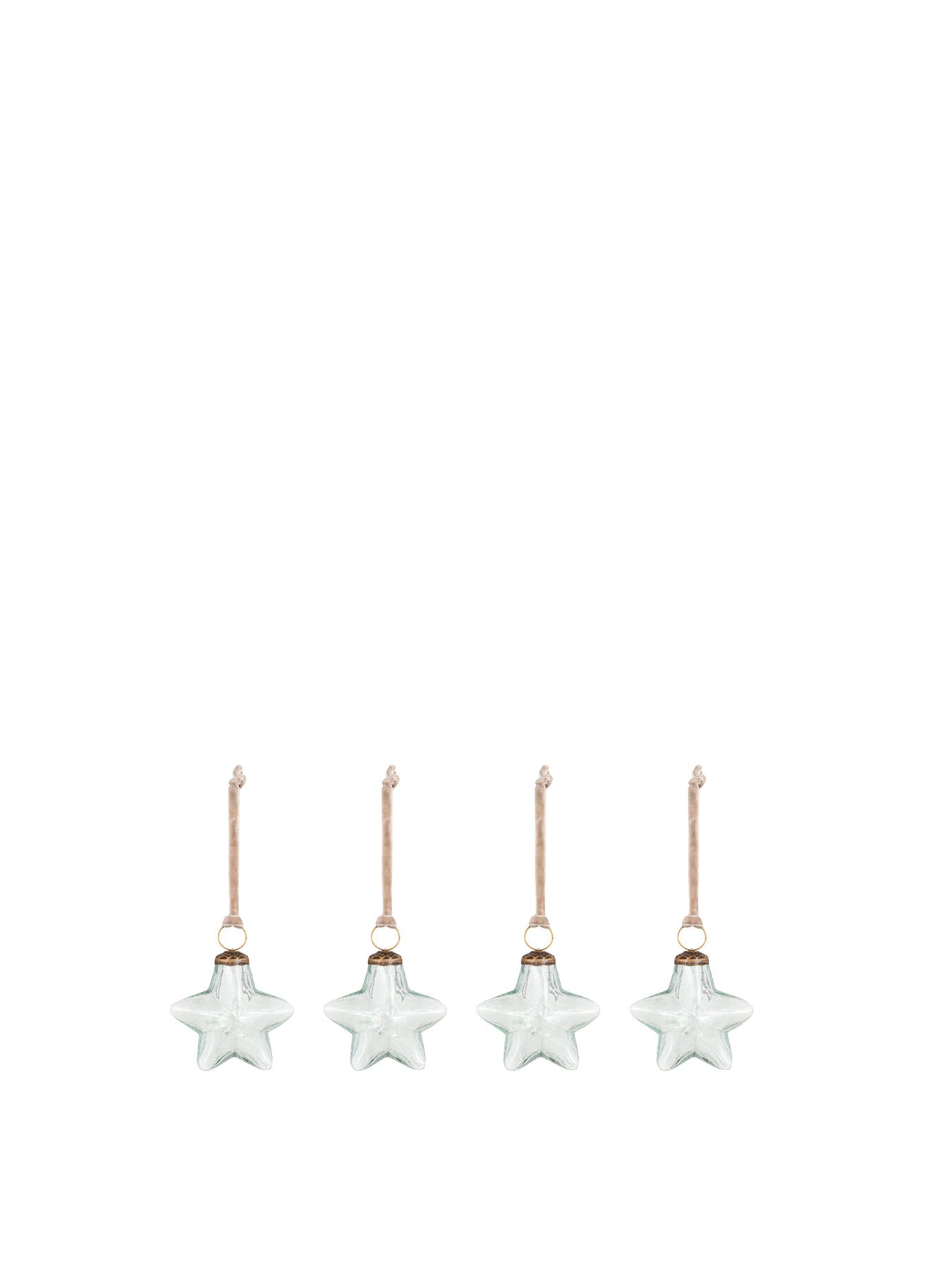 Sardi Star Baubles - Clear Set of 4