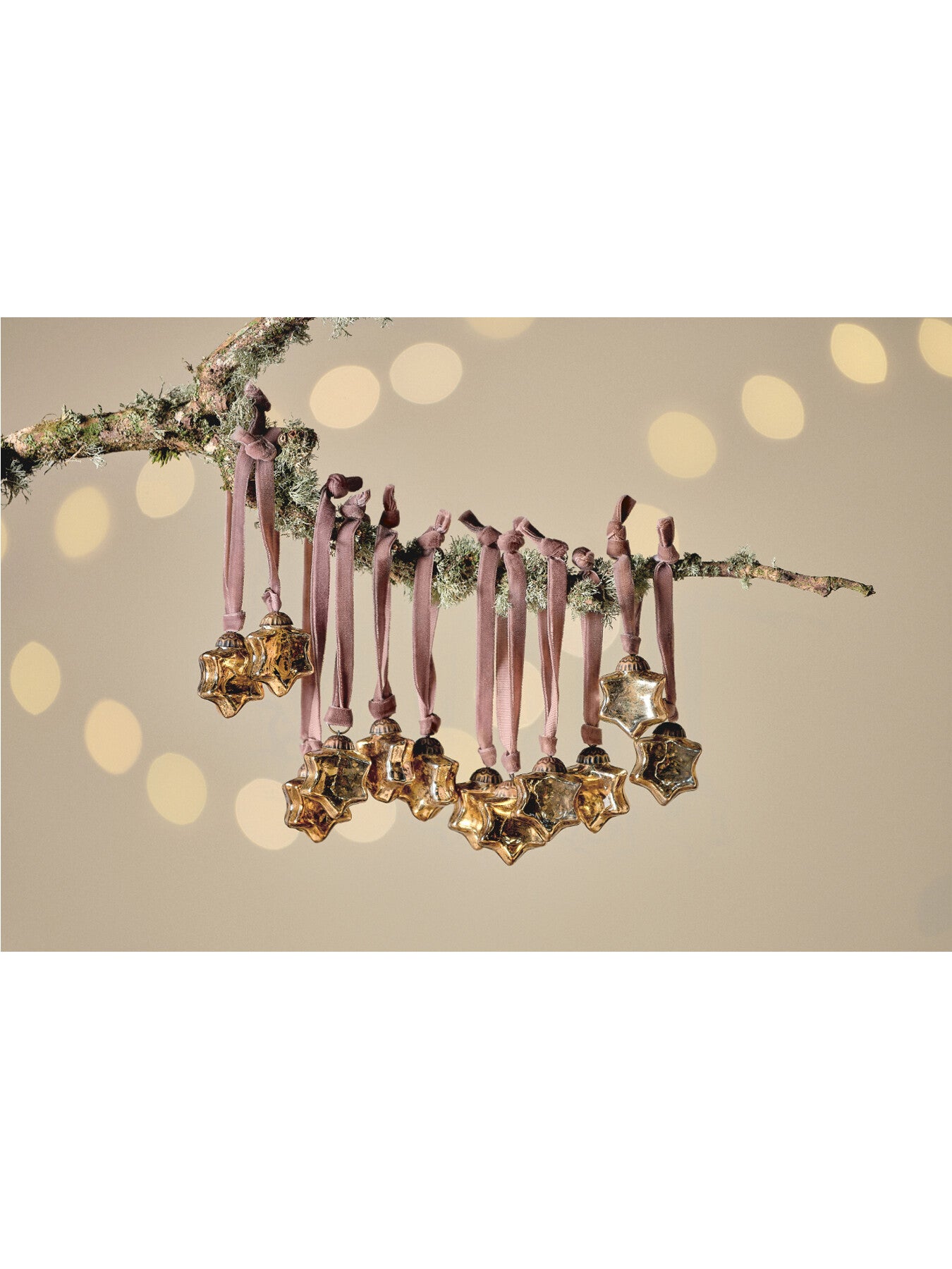 Sardi Star Baubles Gold Set of 12