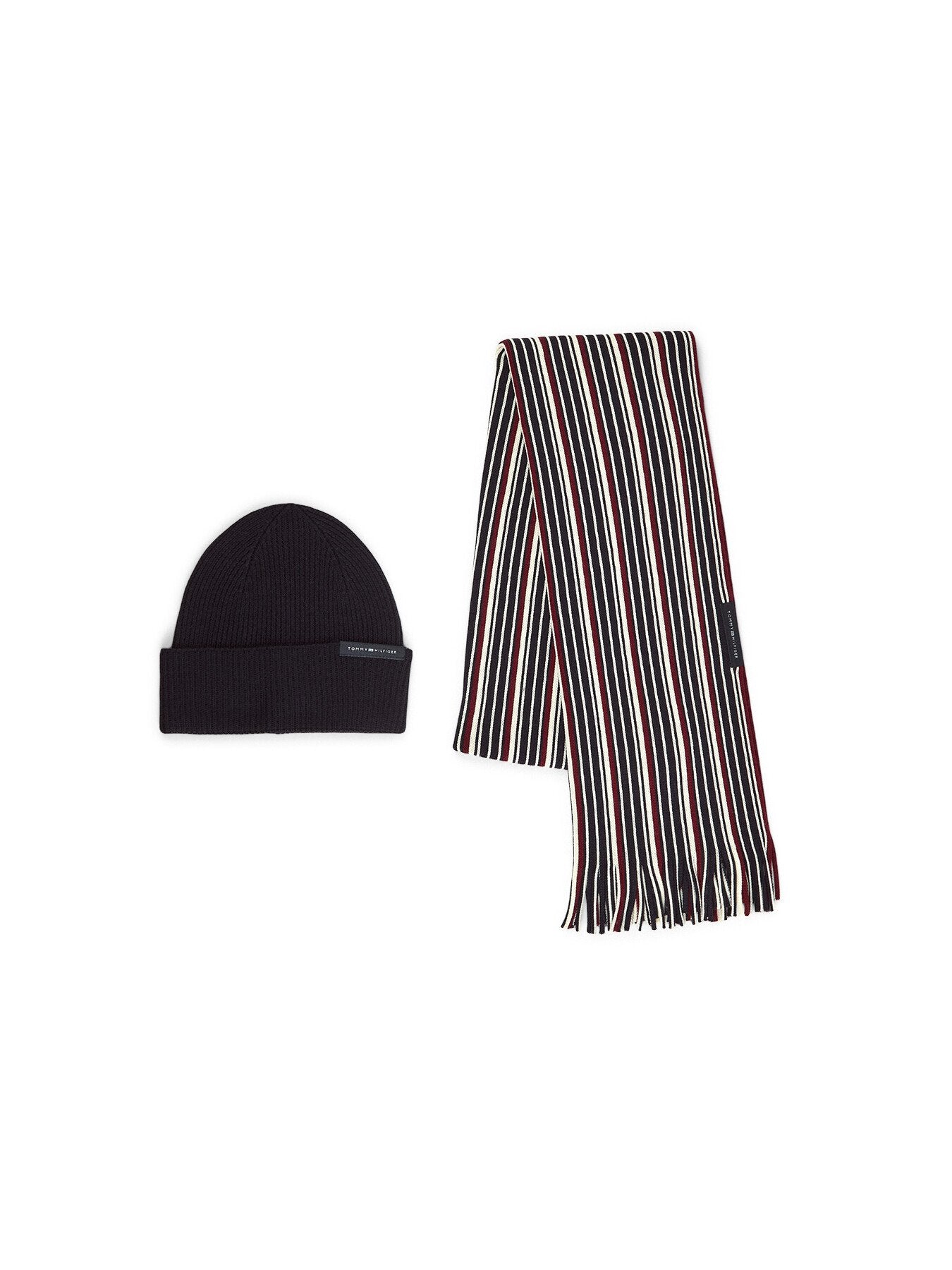 Striped Scarf and Beanie Gift Set