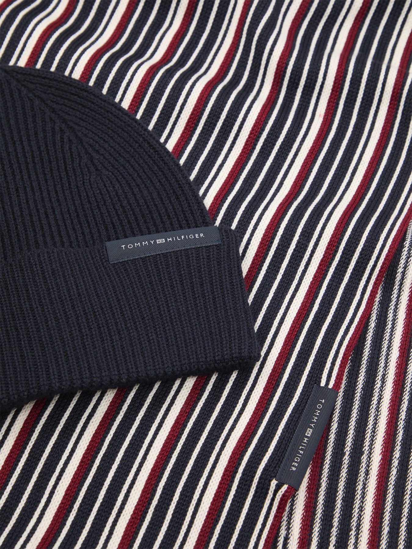 Striped Scarf and Beanie Gift Set