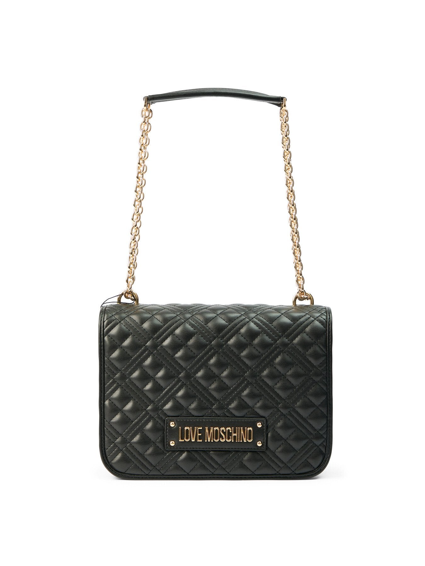 Quilted Shoulder Bag with Chain Strap