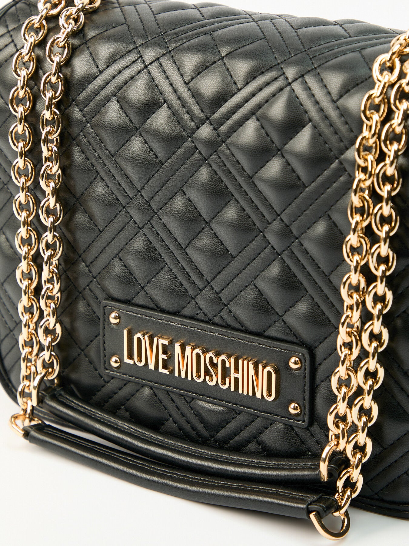 Quilted Shoulder Bag with Chain Strap