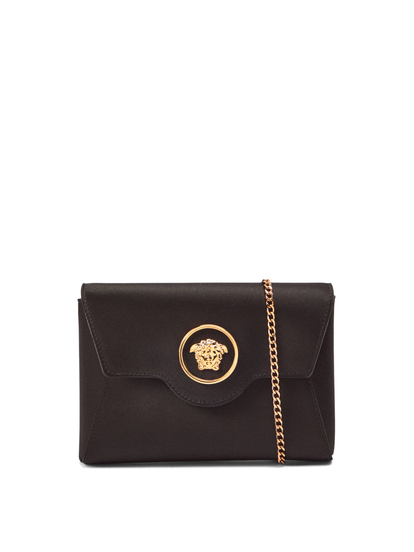 La Medusa Envelope Leather Clutch Bag
