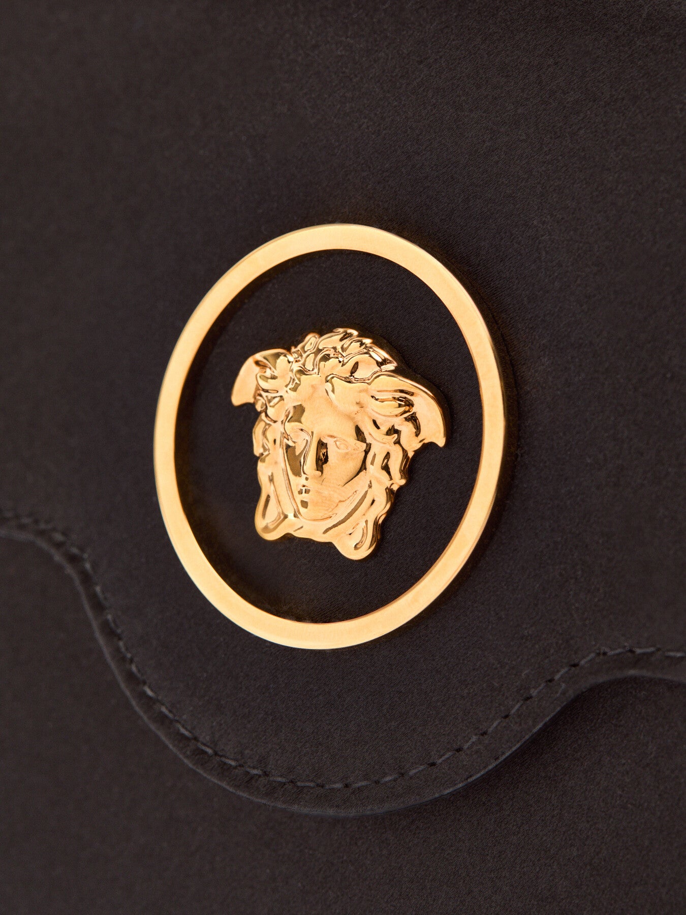 La Medusa Envelope Leather Clutch Bag