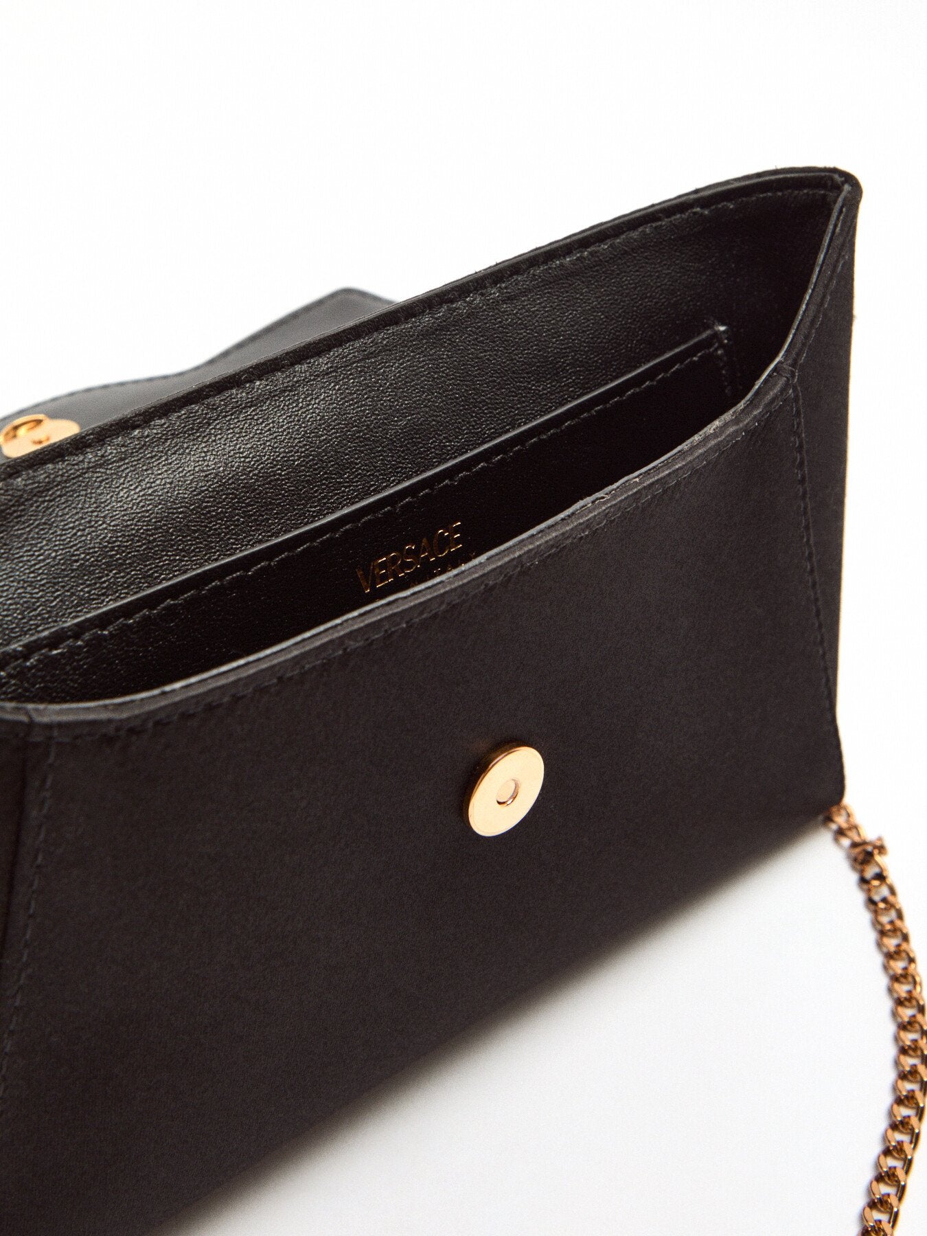 La Medusa Envelope Leather Clutch Bag
