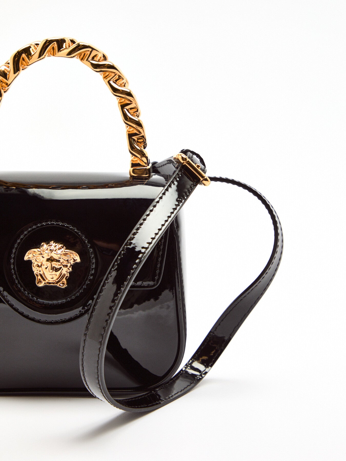 La Medusa Patent Leather Mini Bag