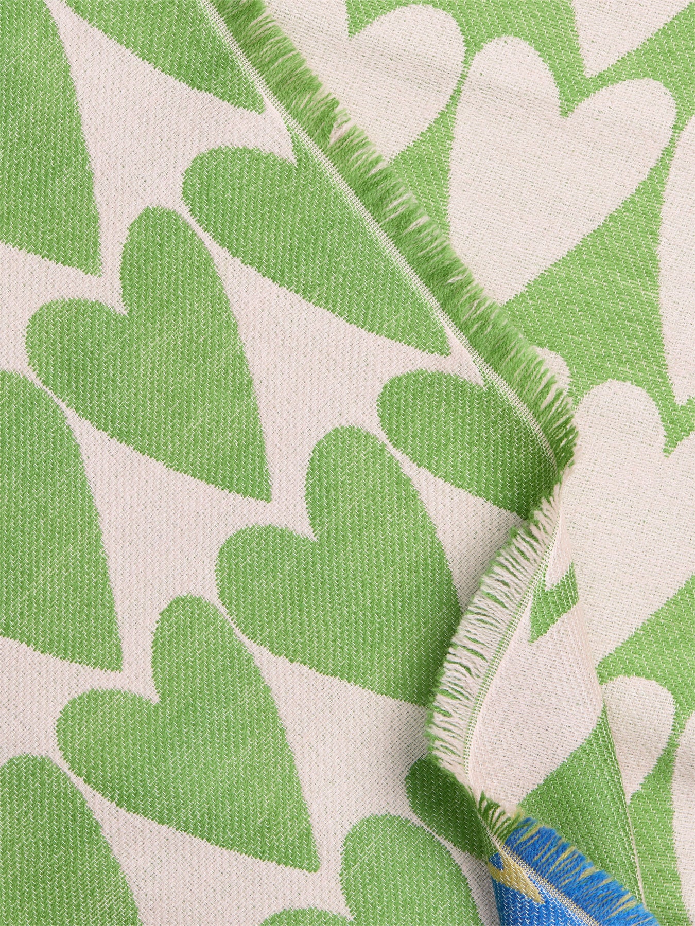 Contrast Hearts 70 X 180Cm Scarf
