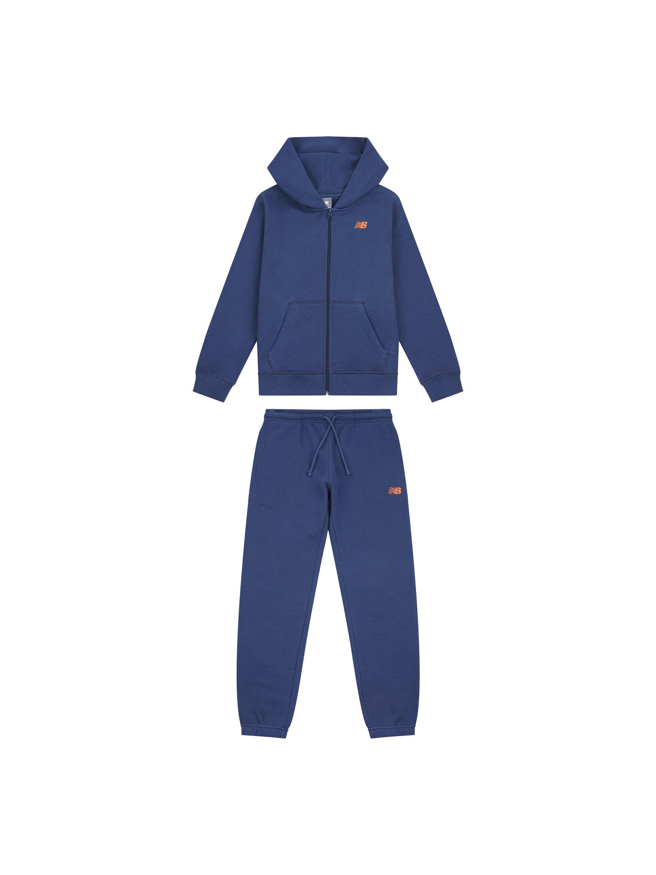 New Balance Brush Back Small Logo Full Zip Hoodie Jog Set
