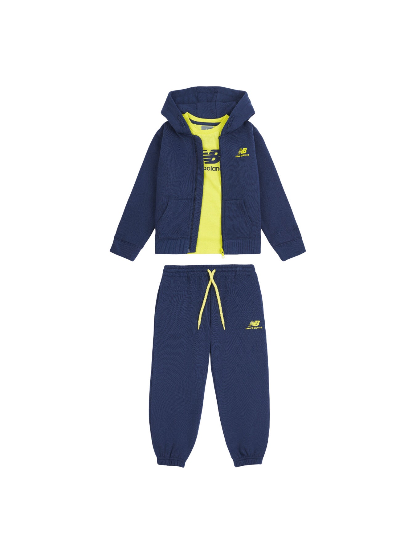 Brush Back Full Zip Hoodie Jog and T-Shirt Set