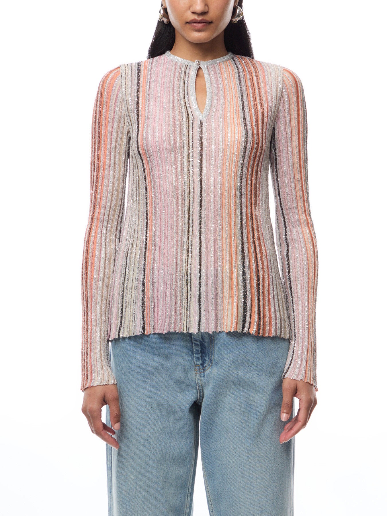 Sequin Ribbed Sweater