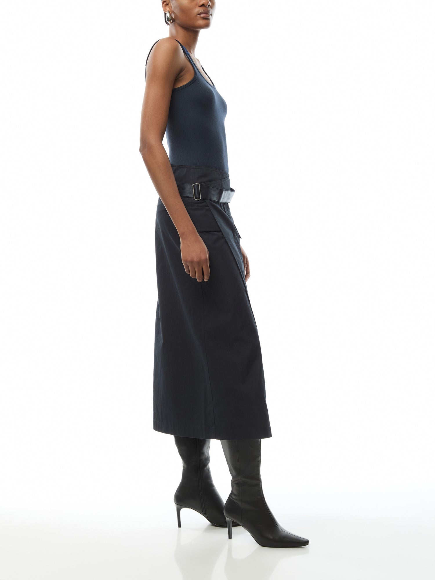 Trench Wrap Skirt