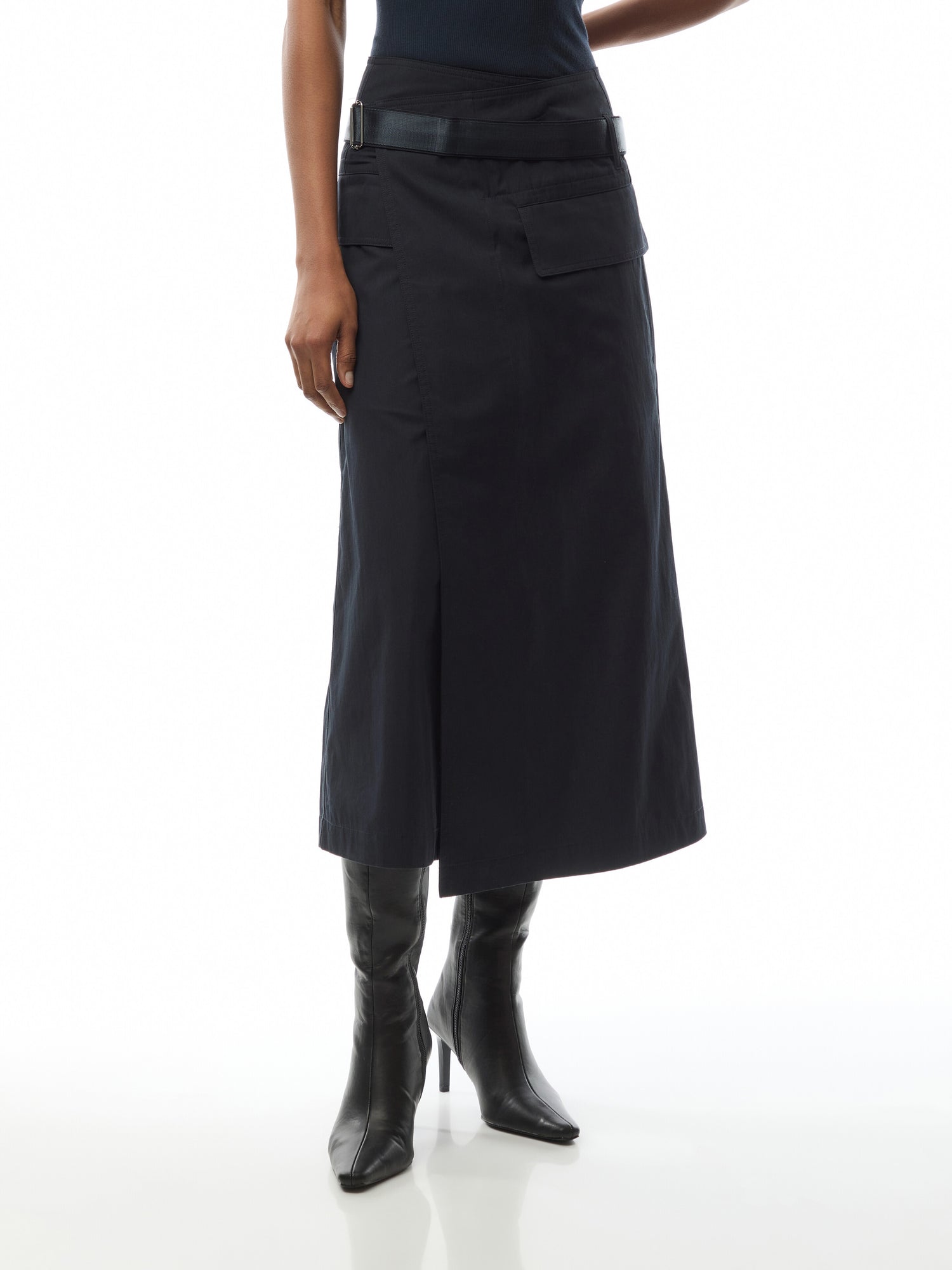 Trench Wrap Skirt