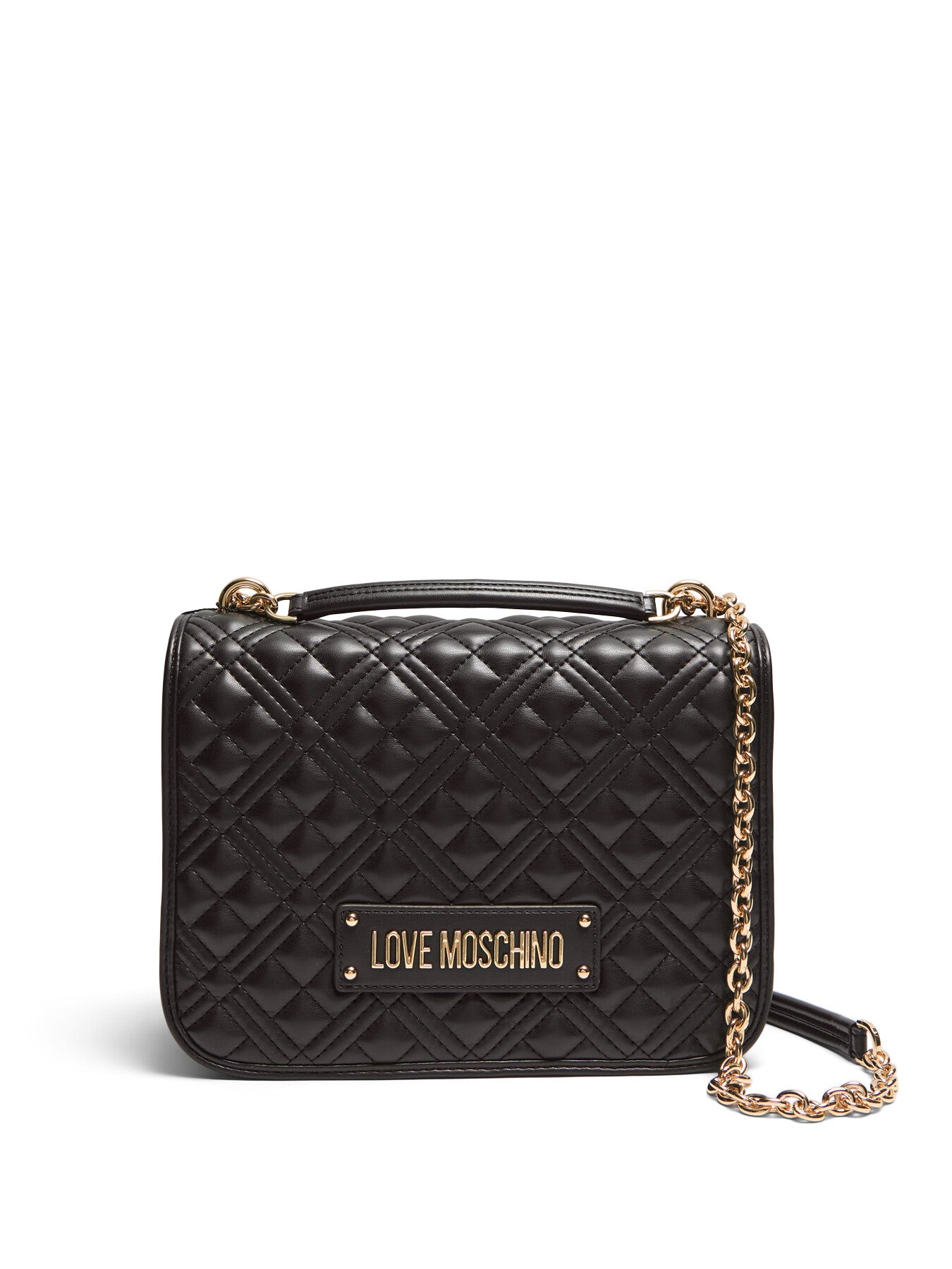 Quilted Shoulder Bag with Chain Strap