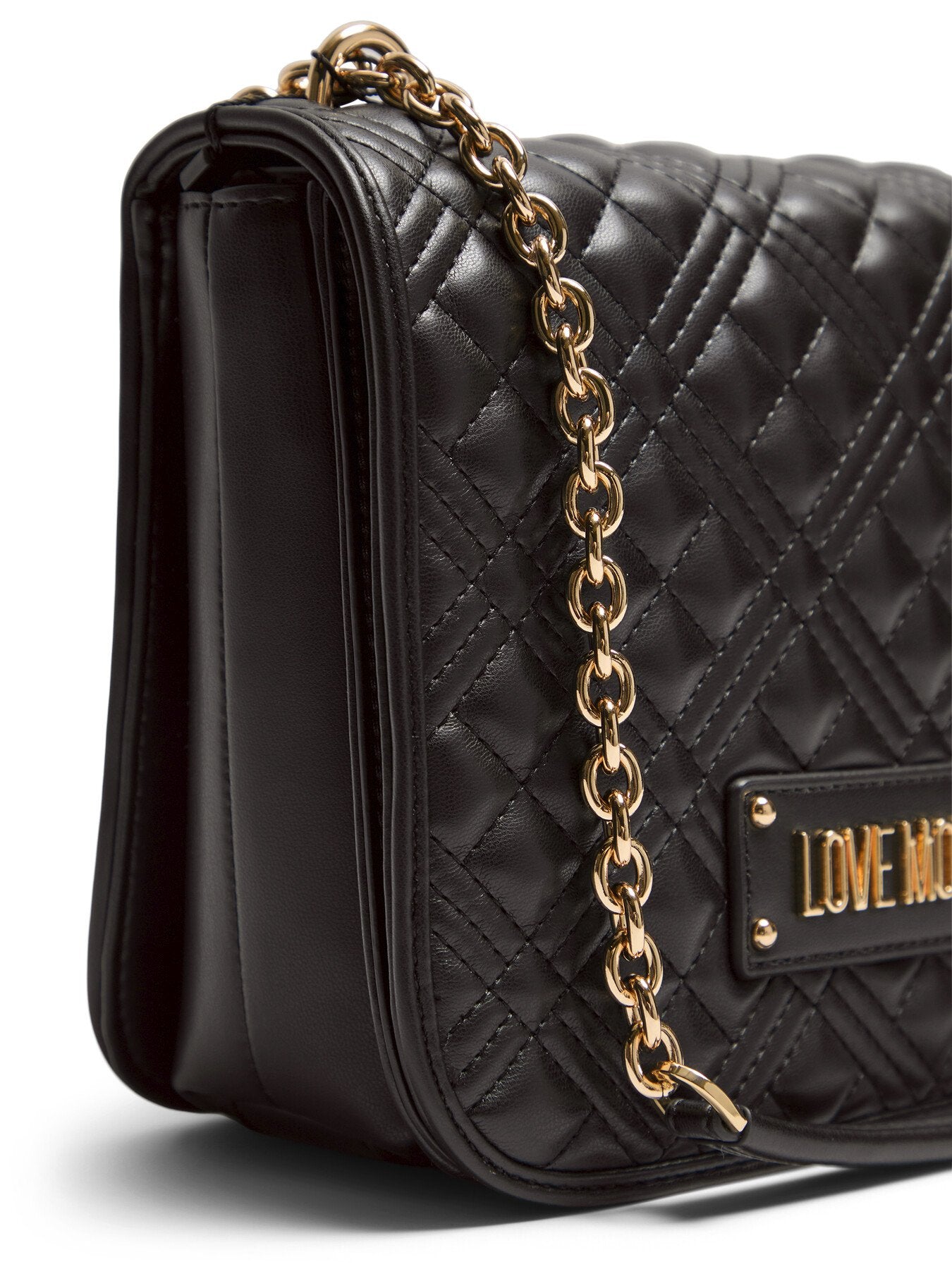 Quilted Shoulder Bag with Chain Strap