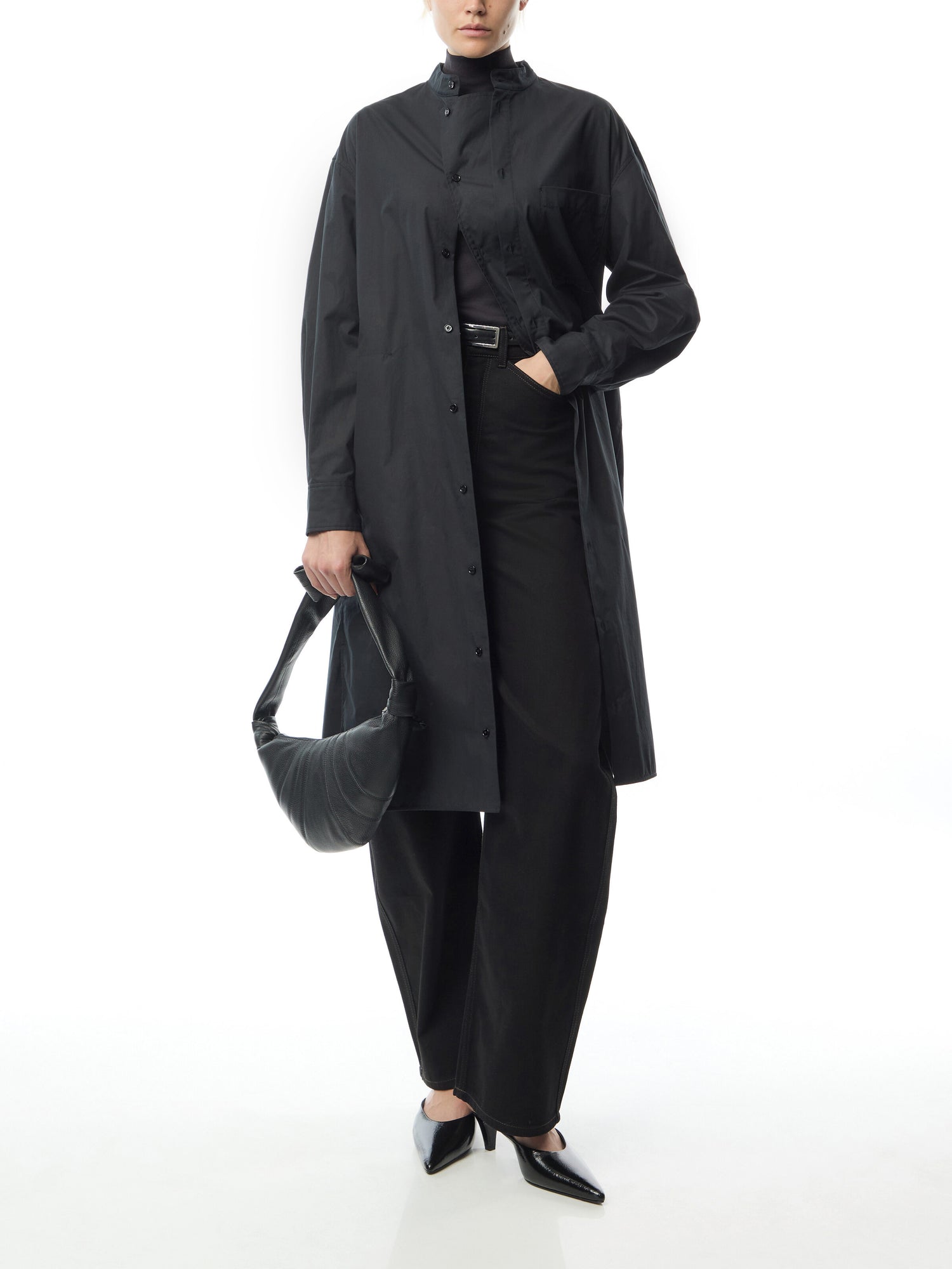 Shirt Dress With Drawstring