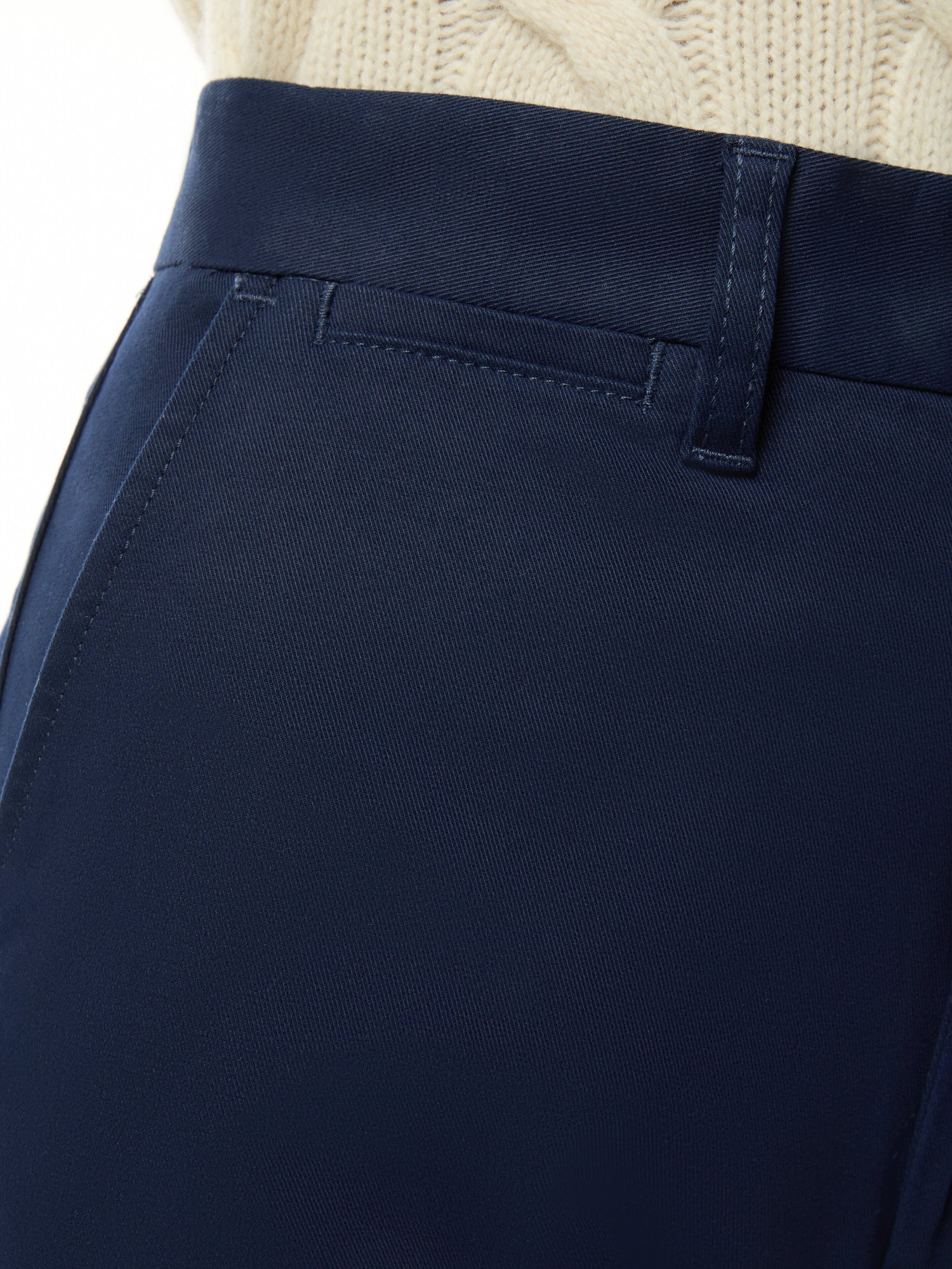 Wide Leg Cropped Chino Pants