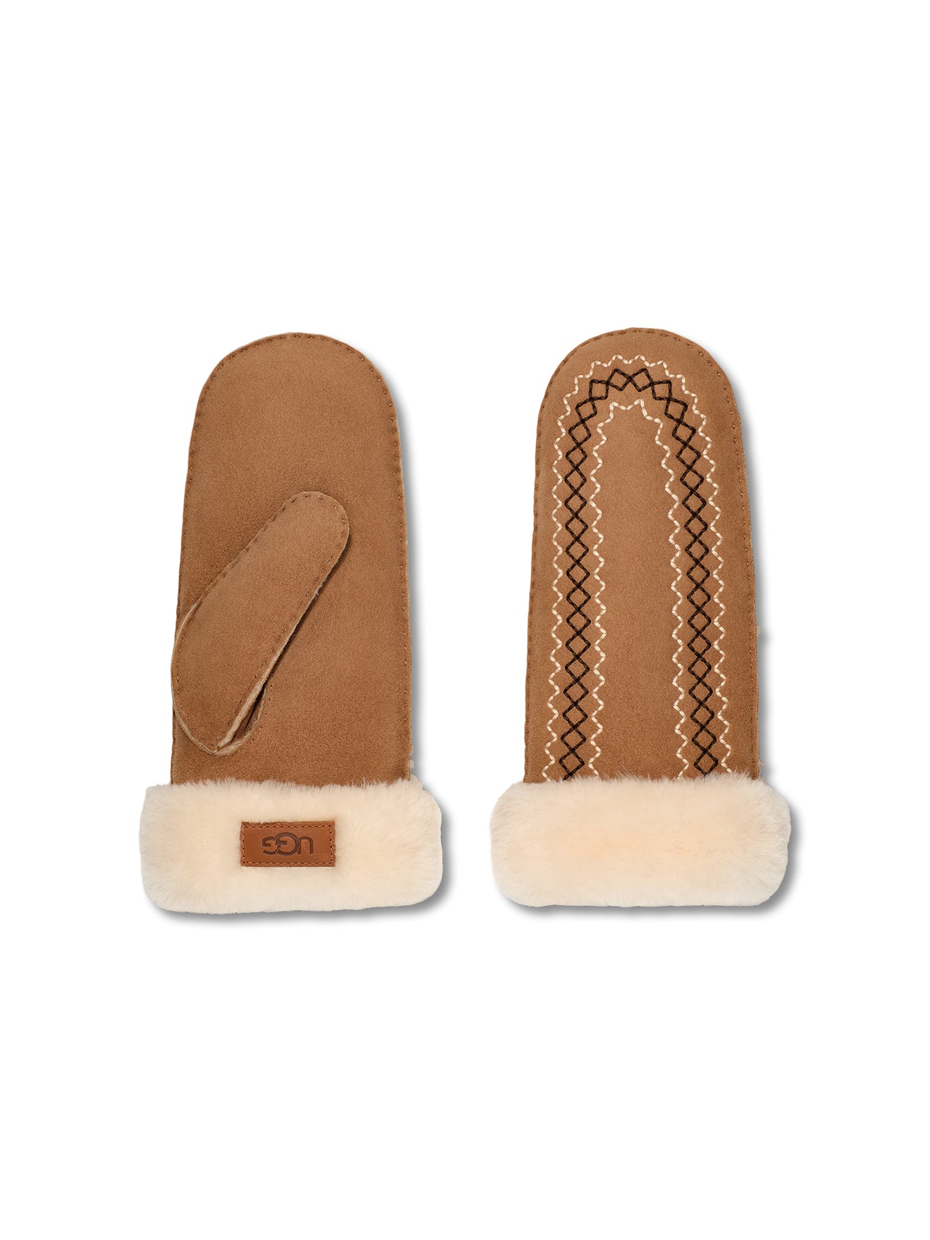Atherson Embroidered Mitten Chestnut