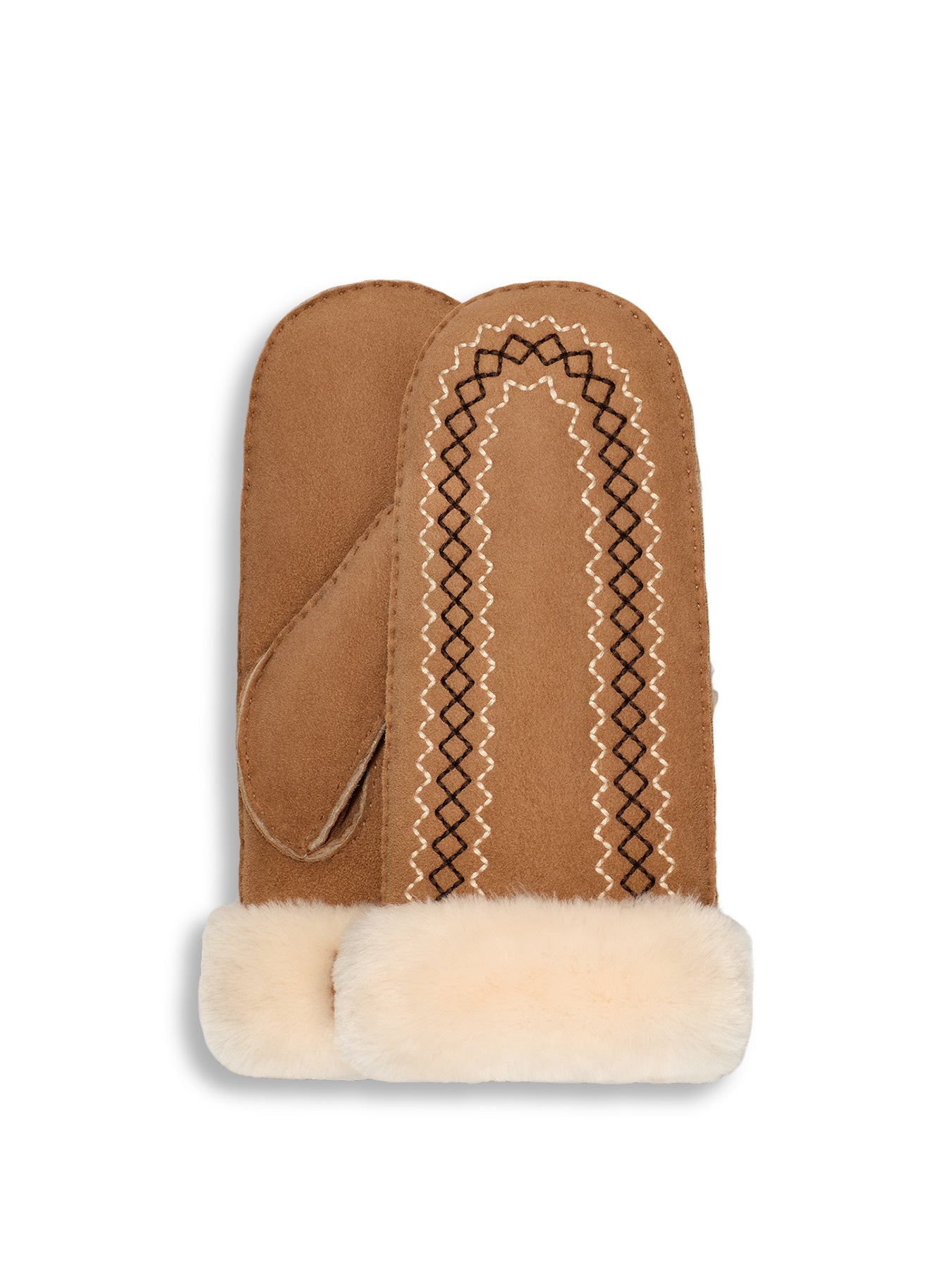 Atherson Embroidered Mitten Chestnut