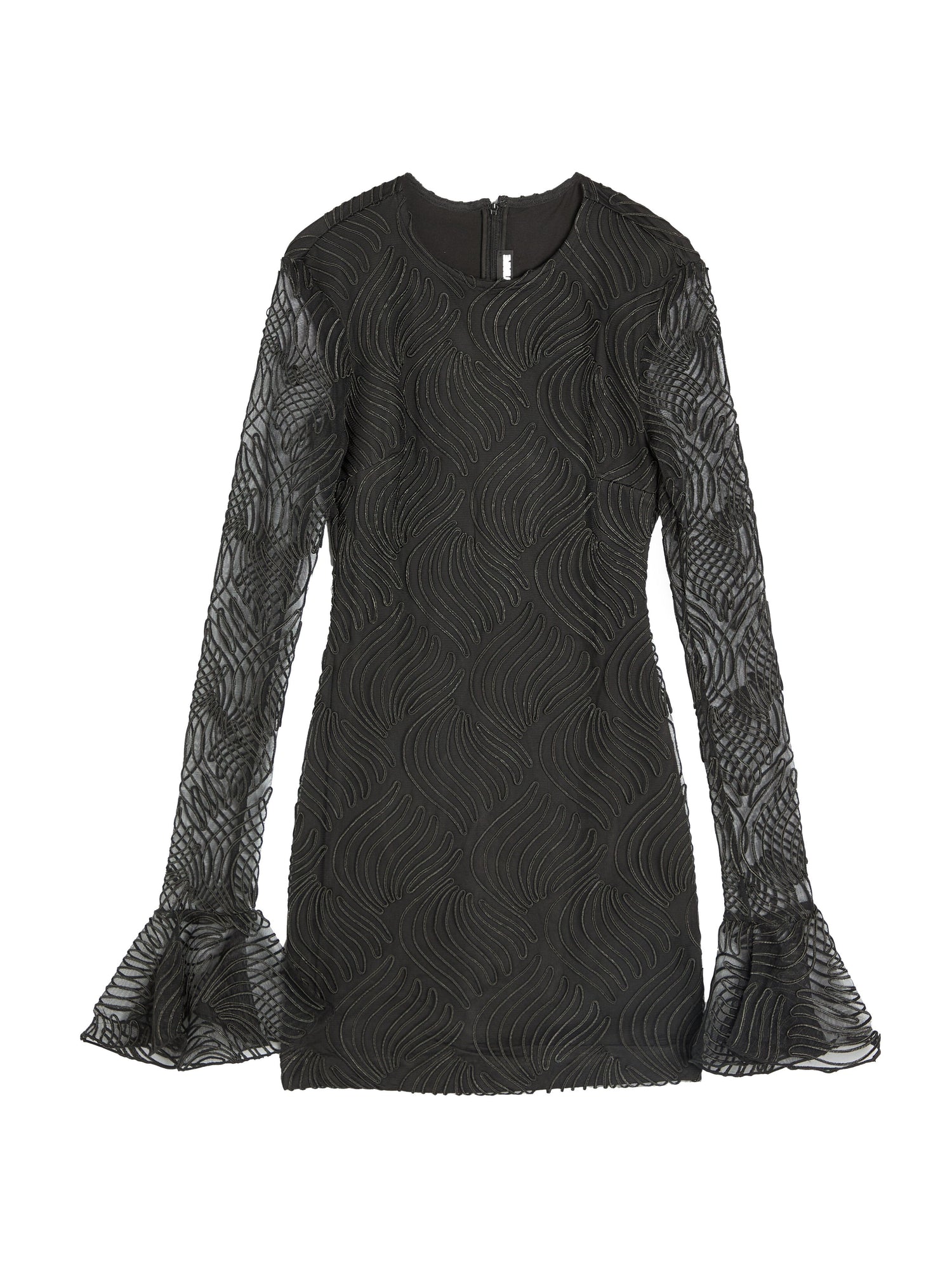Shiny Mini Flounce Dress