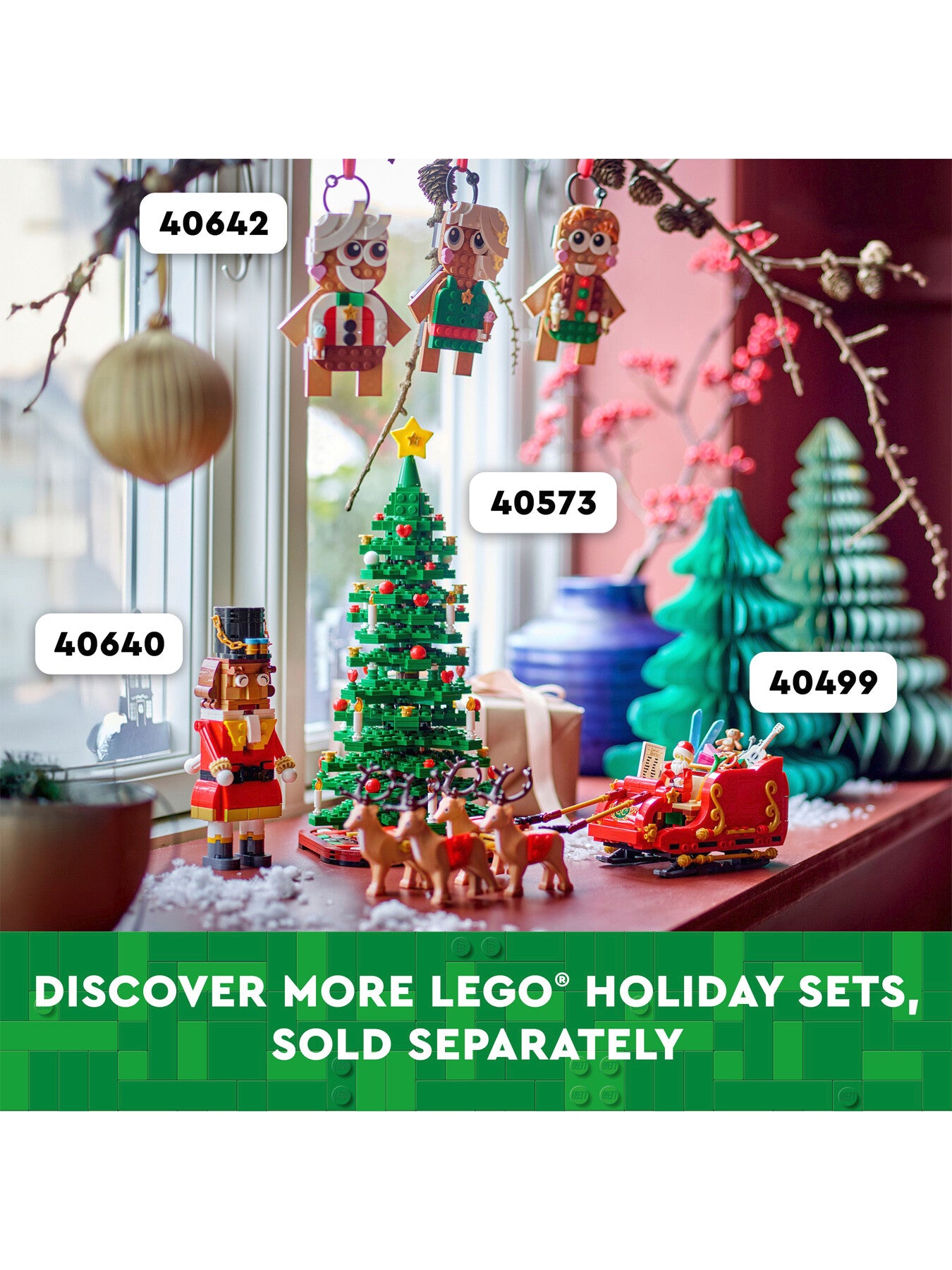 LEGO Christmas Tree Toy Festive Decor Set for Kids 40573