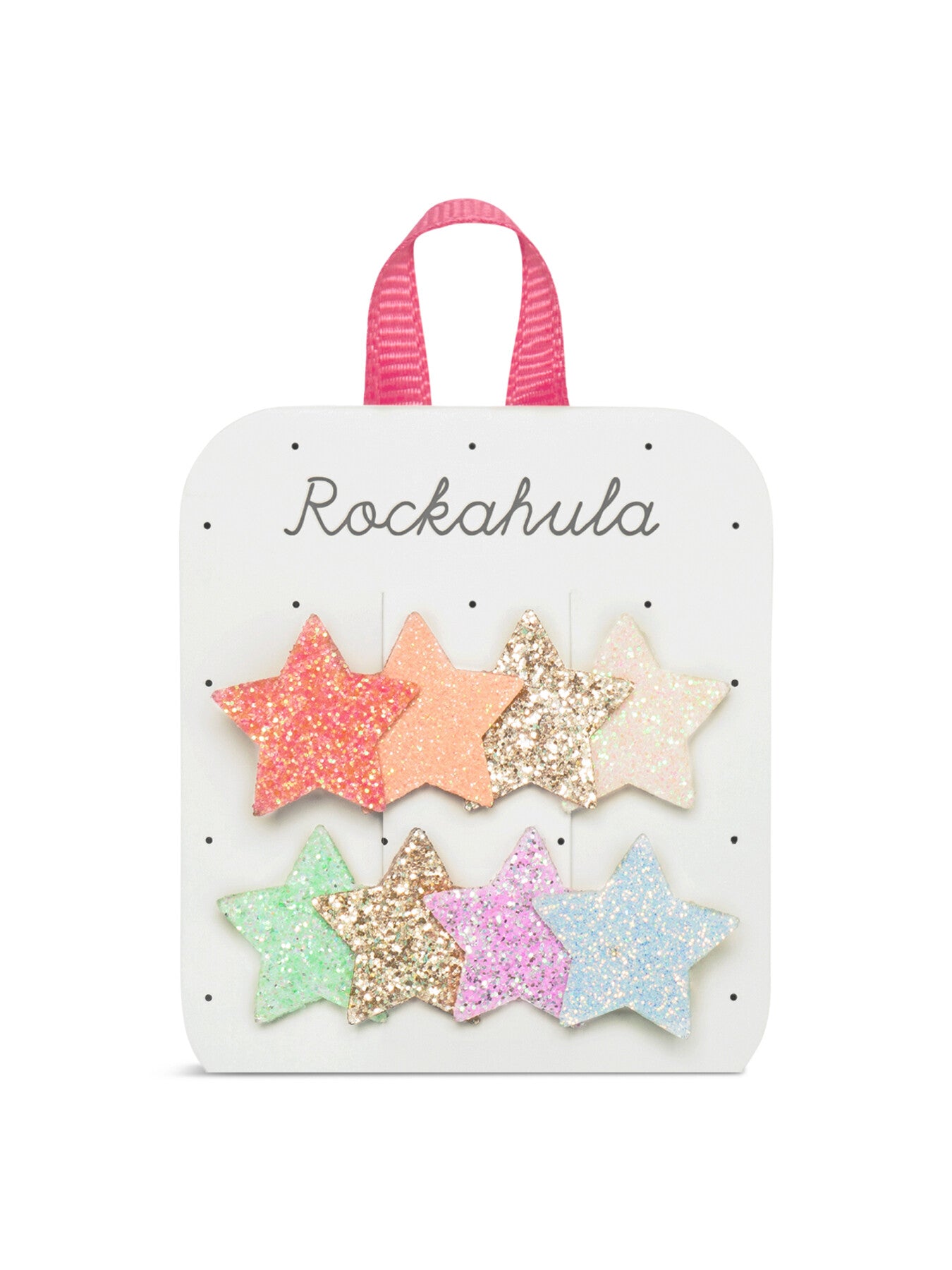 Rainbow Shimmer Star Clips