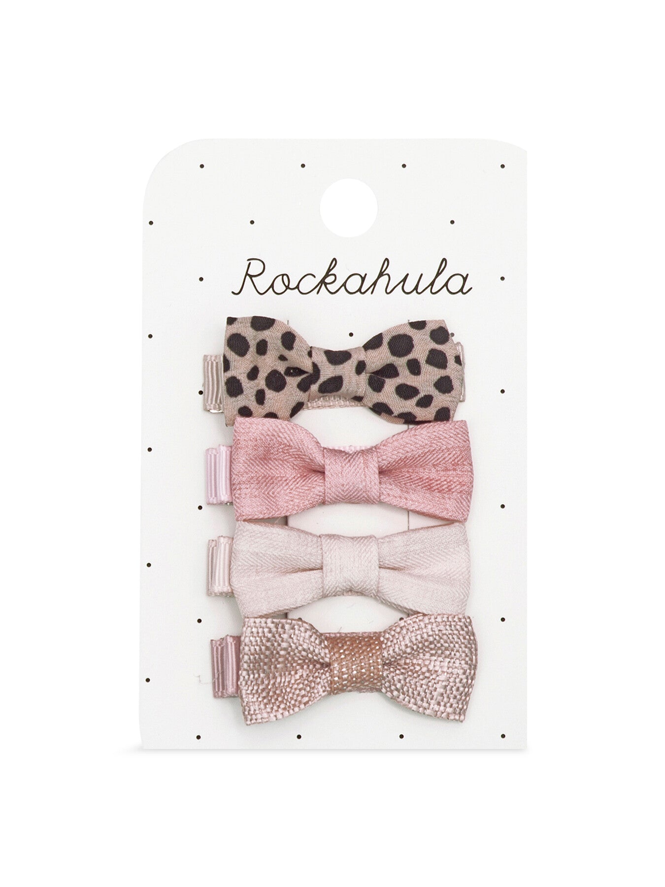 Leopard Mini Bow Clip Set