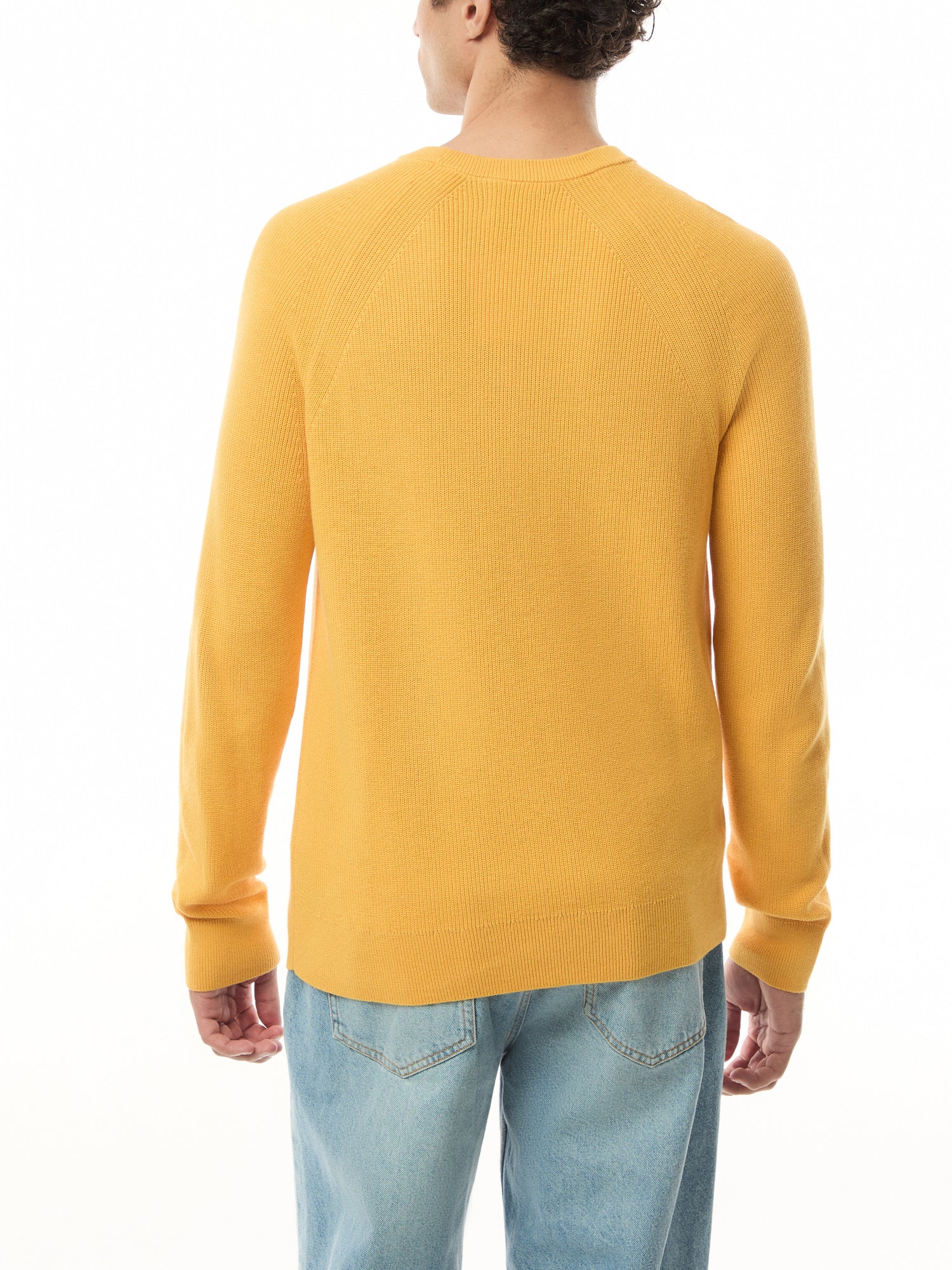 Ribbed Cotton Wool Crew Neck Sweater
