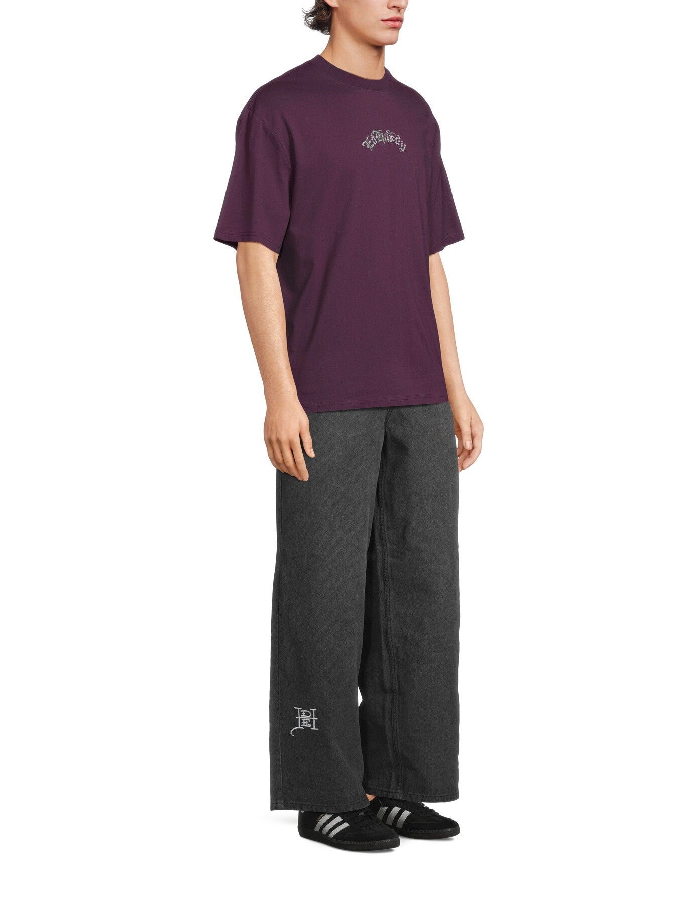 Panther And Drag Diamante Relaxed T-Shirt