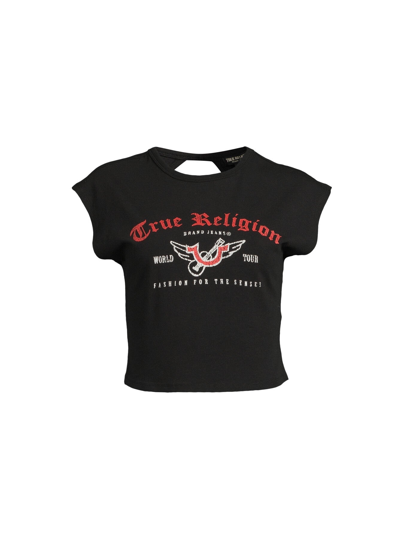 Faded Logo Cutout Top