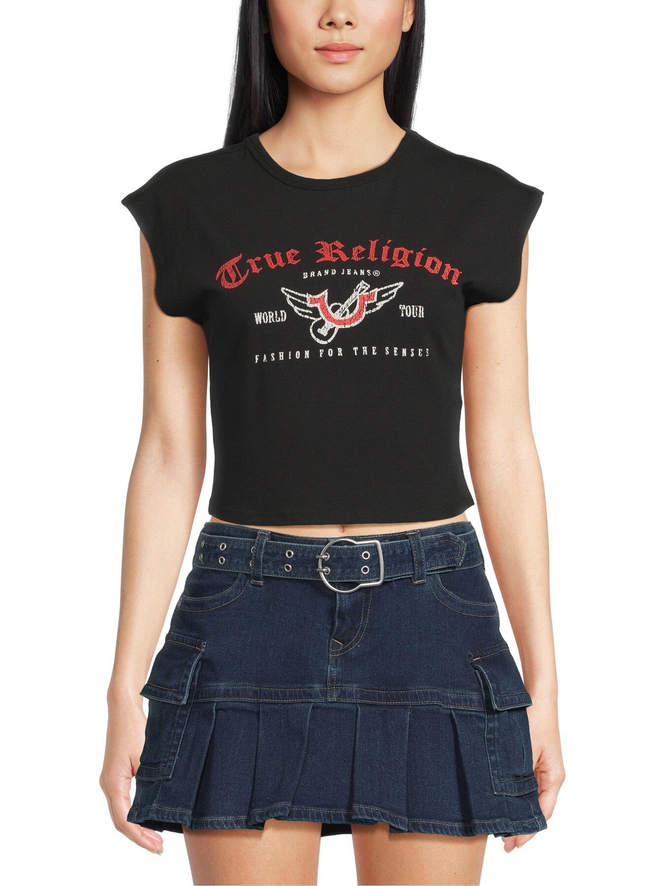 Faded Logo Cutout Top
