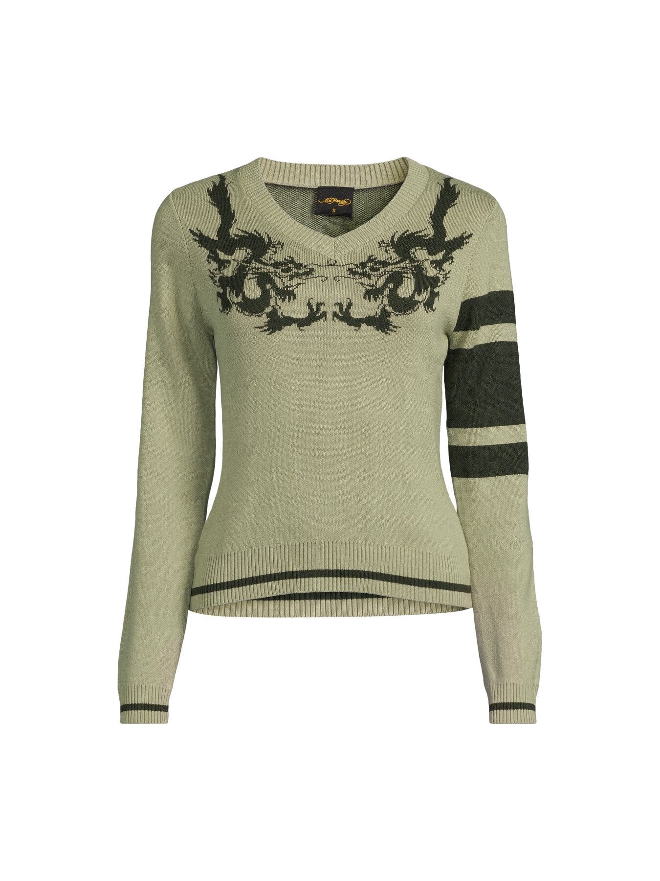 Dancing Dragon V Neck Knitted Jumper