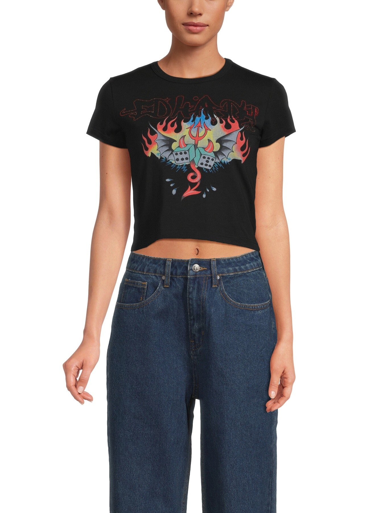 Lifes A Gamble Diamante Baby T-Shirt