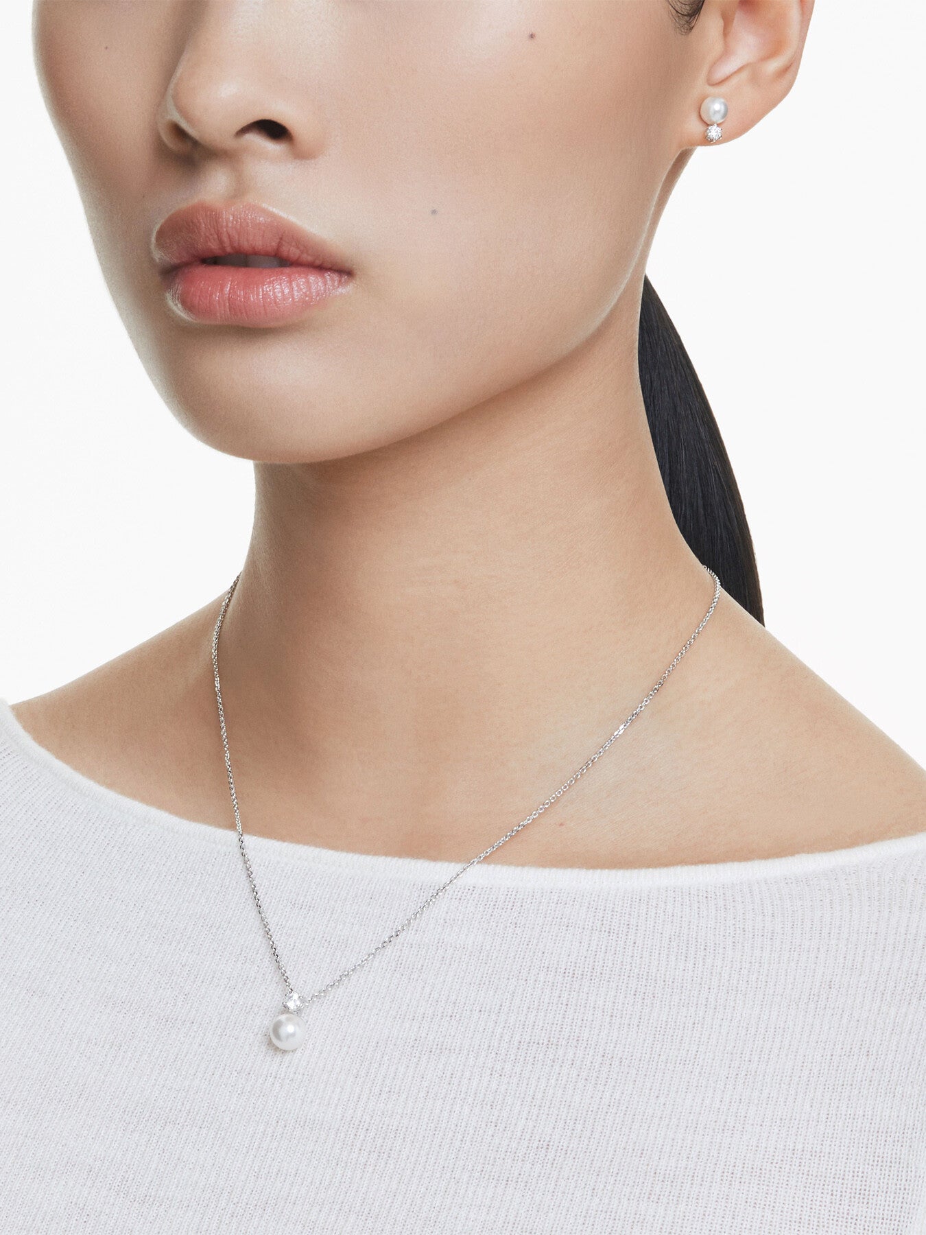 Matrix Crystal Pearl Necklace