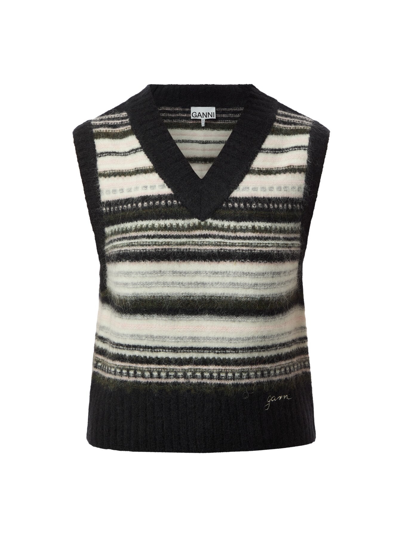 Soft Wool Stripe Vest