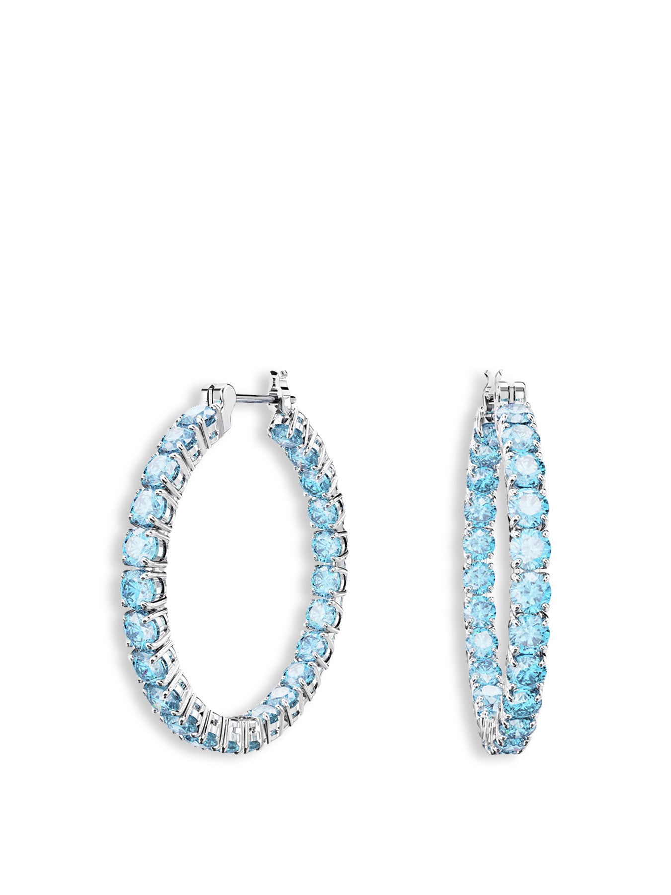 Matrix Round Cut Hoop Earrings