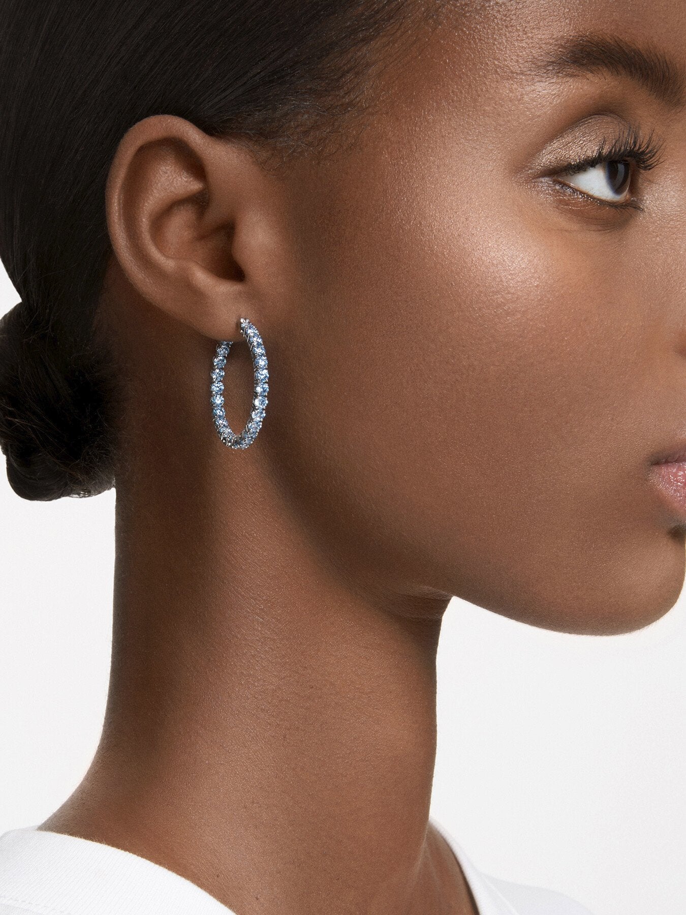 Matrix Round Cut Hoop Earrings