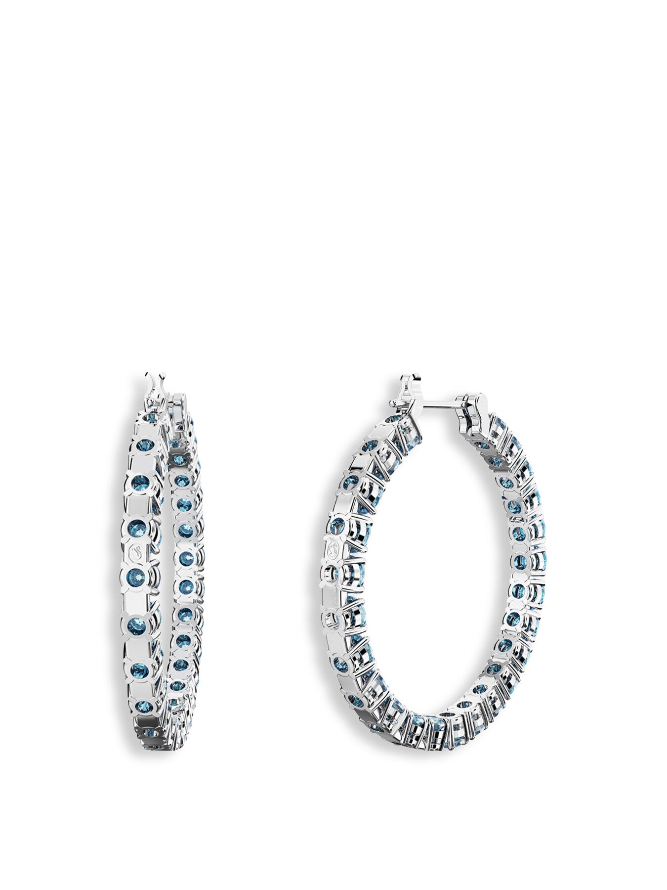 Matrix Round Cut Hoop Earrings