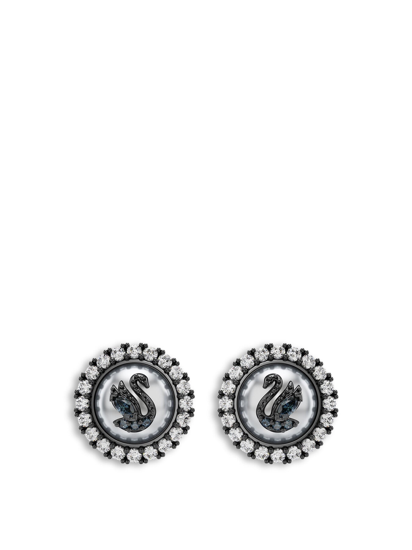 Swarovski Swan Stud Earrings