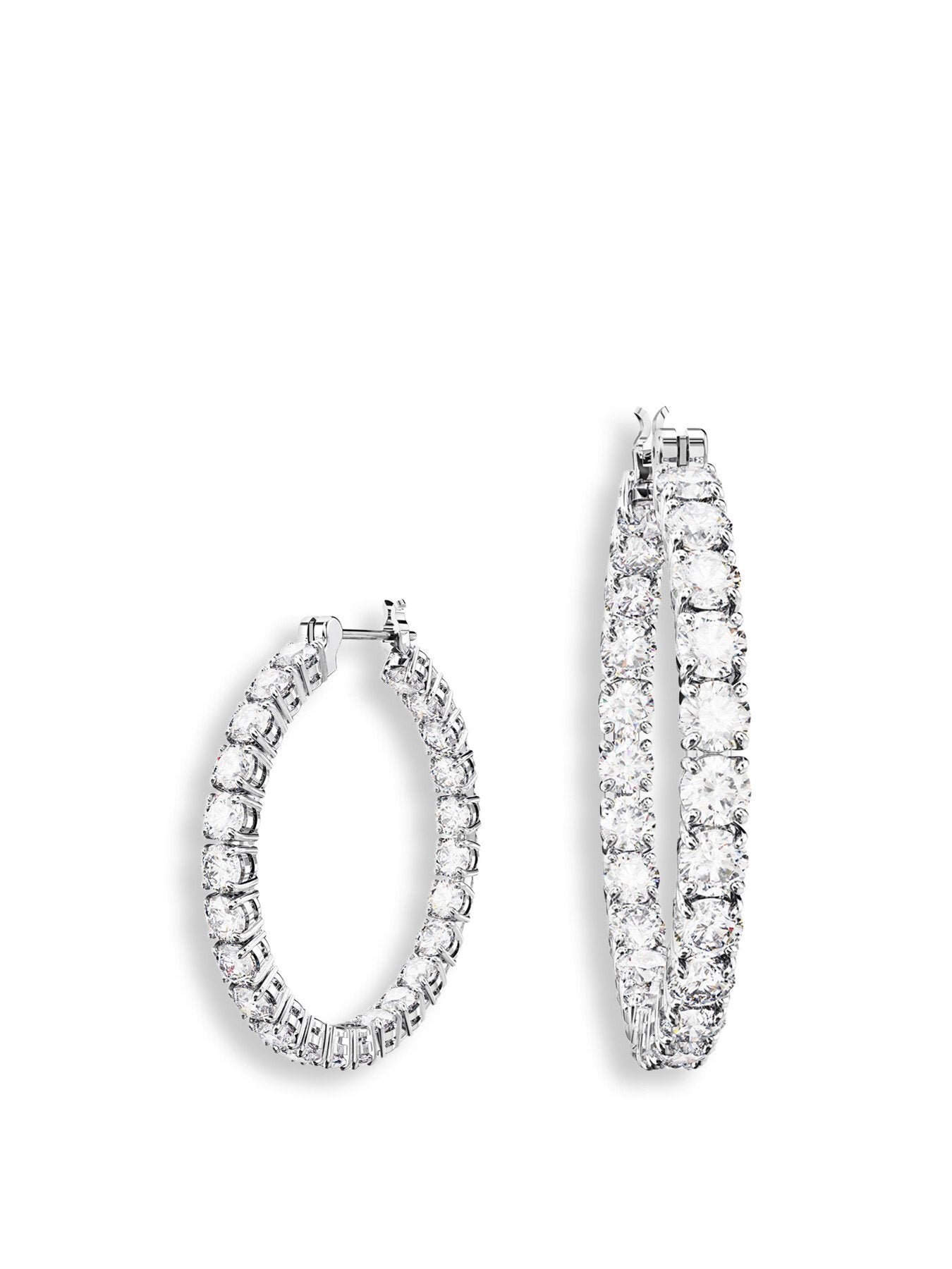 Matrix Round Cut Hoop Earrings
