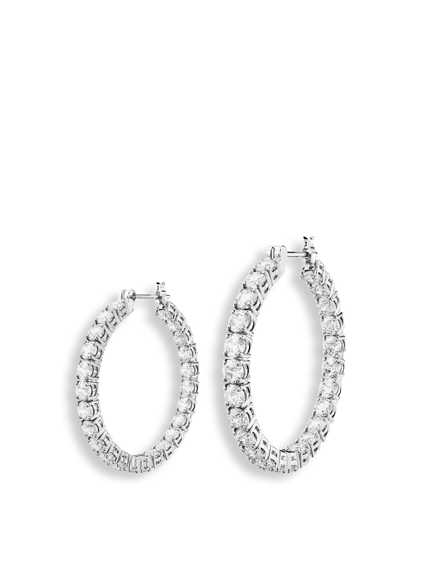 Matrix Round Cut Hoop Earrings
